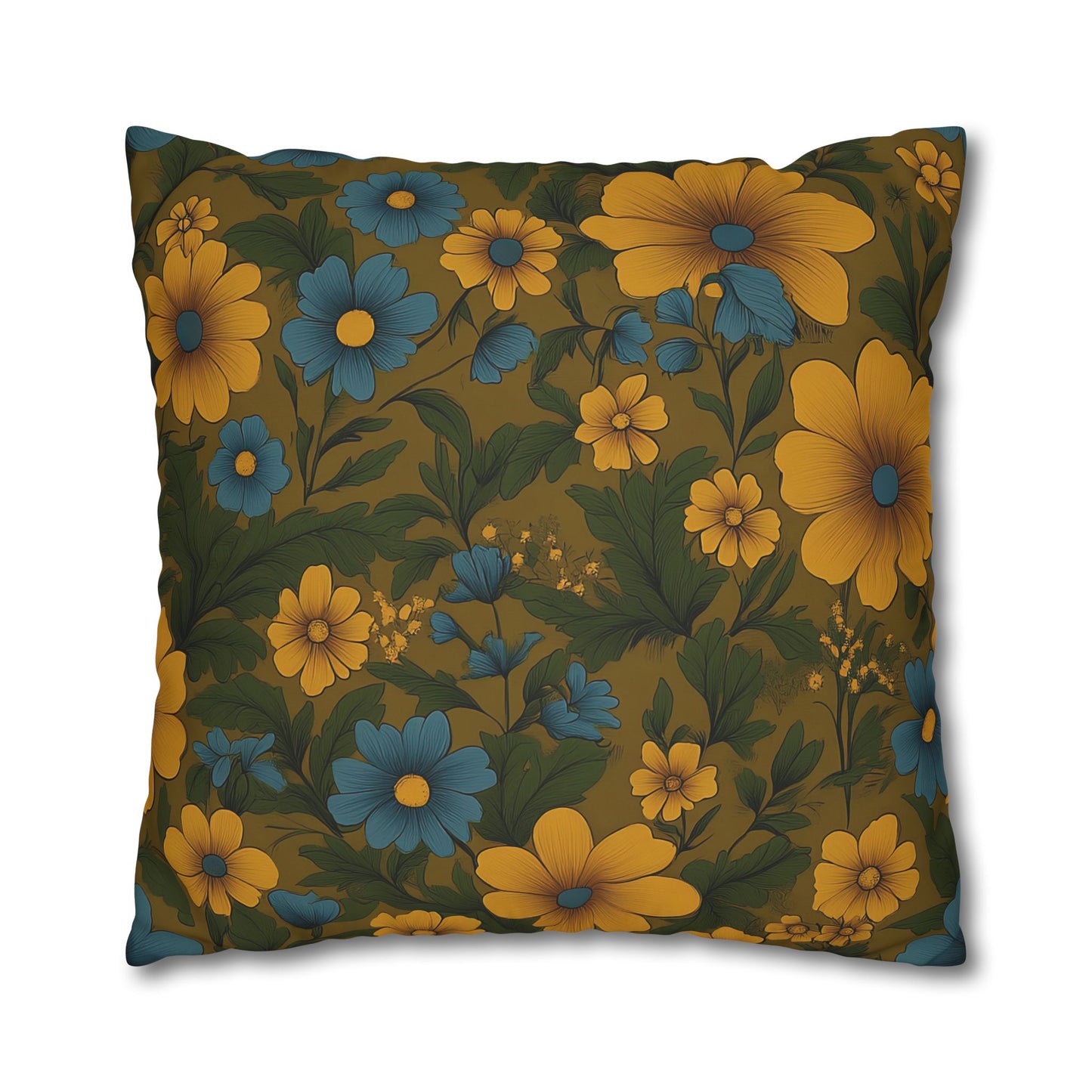 Bohemian Floral Pillowcase with Vintage Vibes, Decorative Cushion Cover, Living Room Accent, Gift for Home Decor Lovers, Cozy and Chic