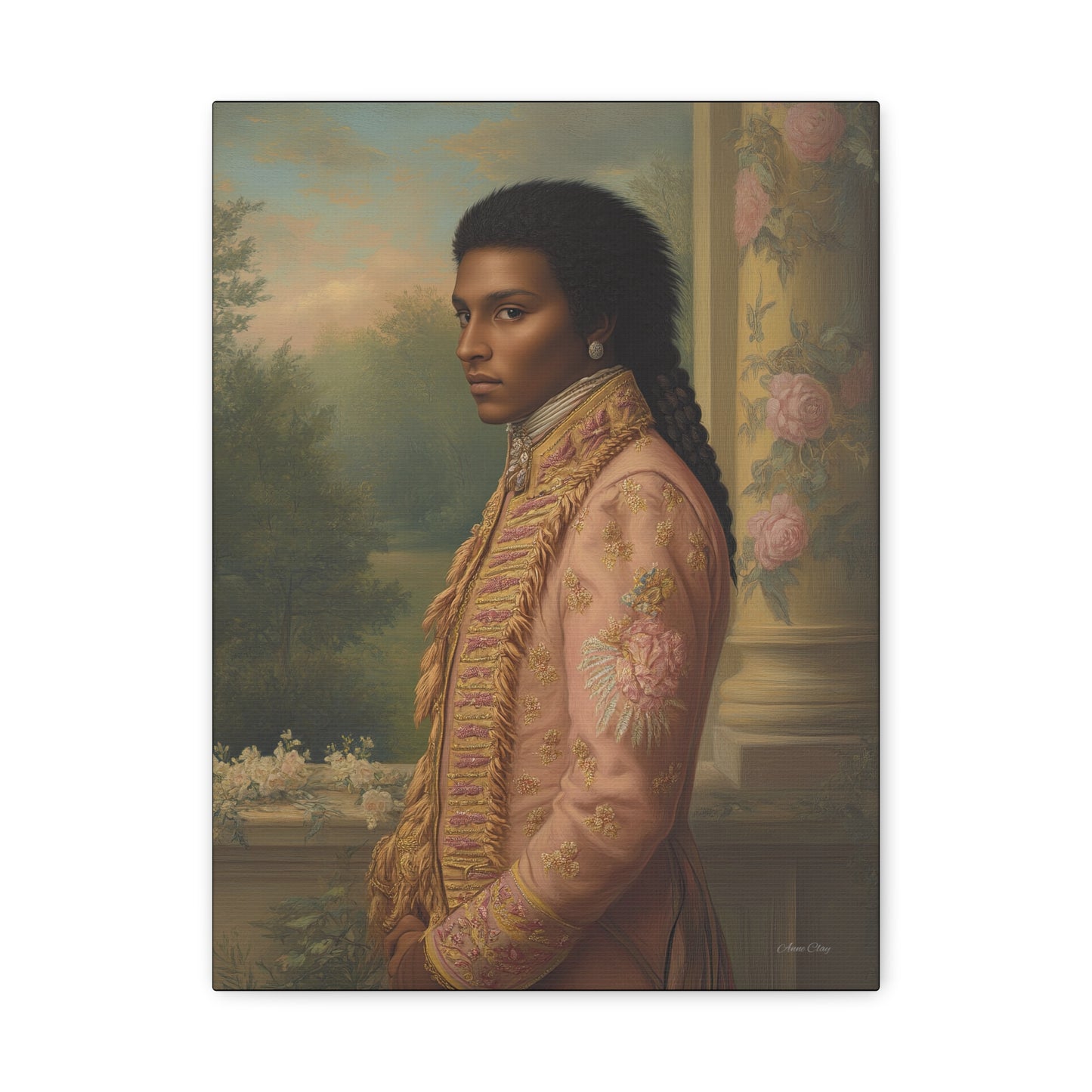Elegant Historical Portrait Canvas Print, Vintage Art, Home Decor, Gallery Wall, Gift Idea, Framed Artwork