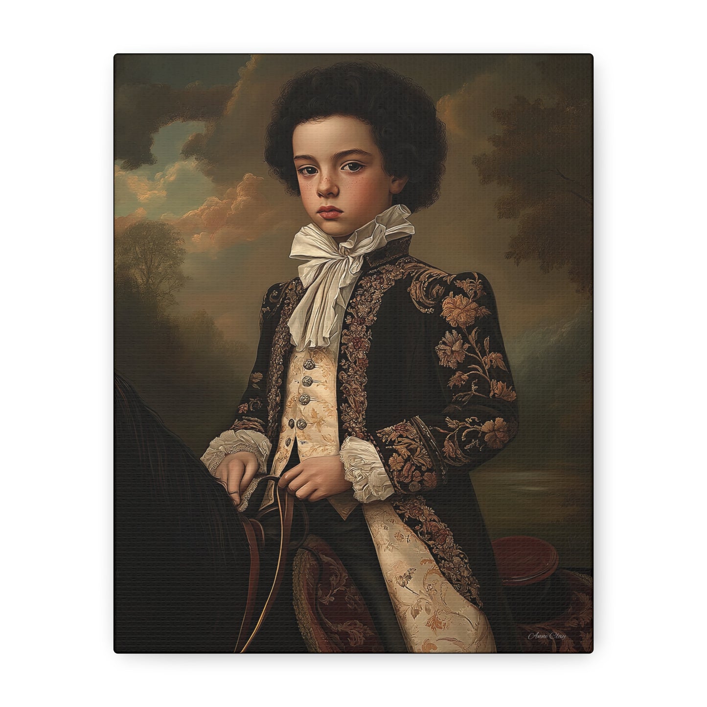 Vintage Portrait Canvas Print, Wall Art, Home Decor, Gift for Art Lovers, Classic Decor, Renaissance Style Artwork