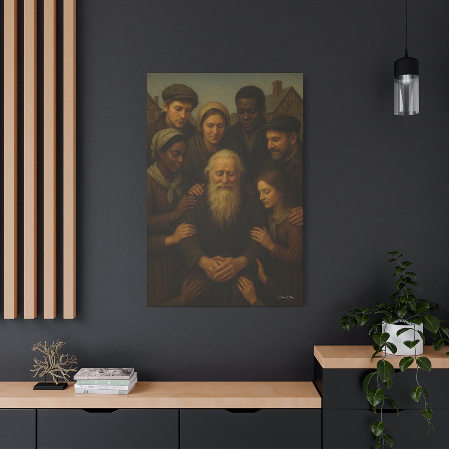 Humble Santa, Spirit of Christmas, Servanthood,  Canvas Print