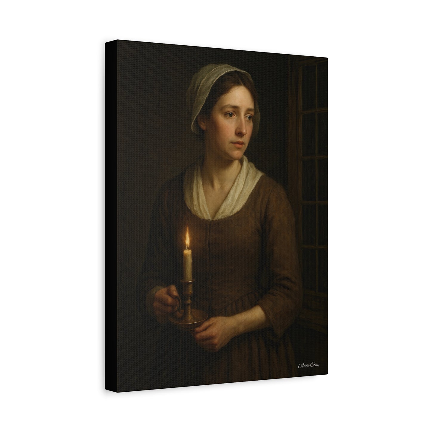 Candlelight Portrait Matte Canvas Print — Stretched Wall Art