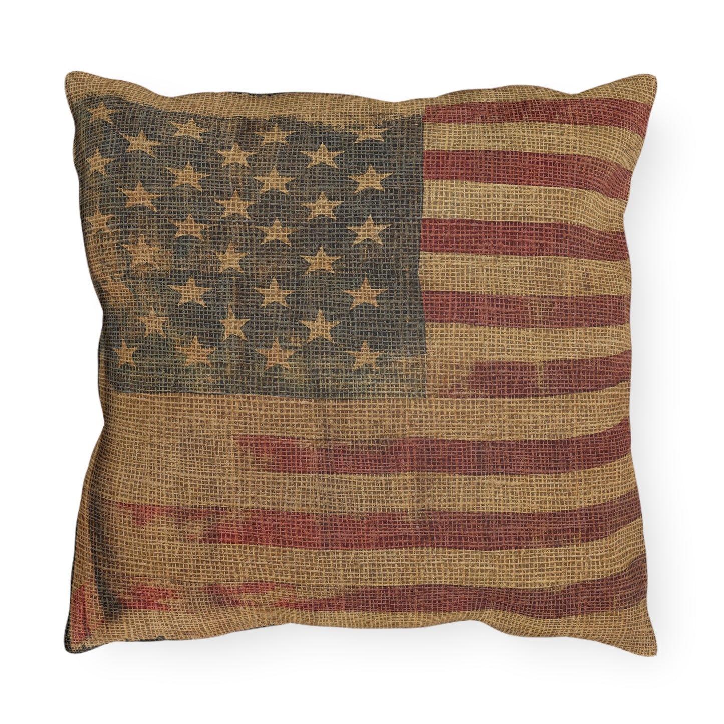 Flag Primitive Outdoor Pillows