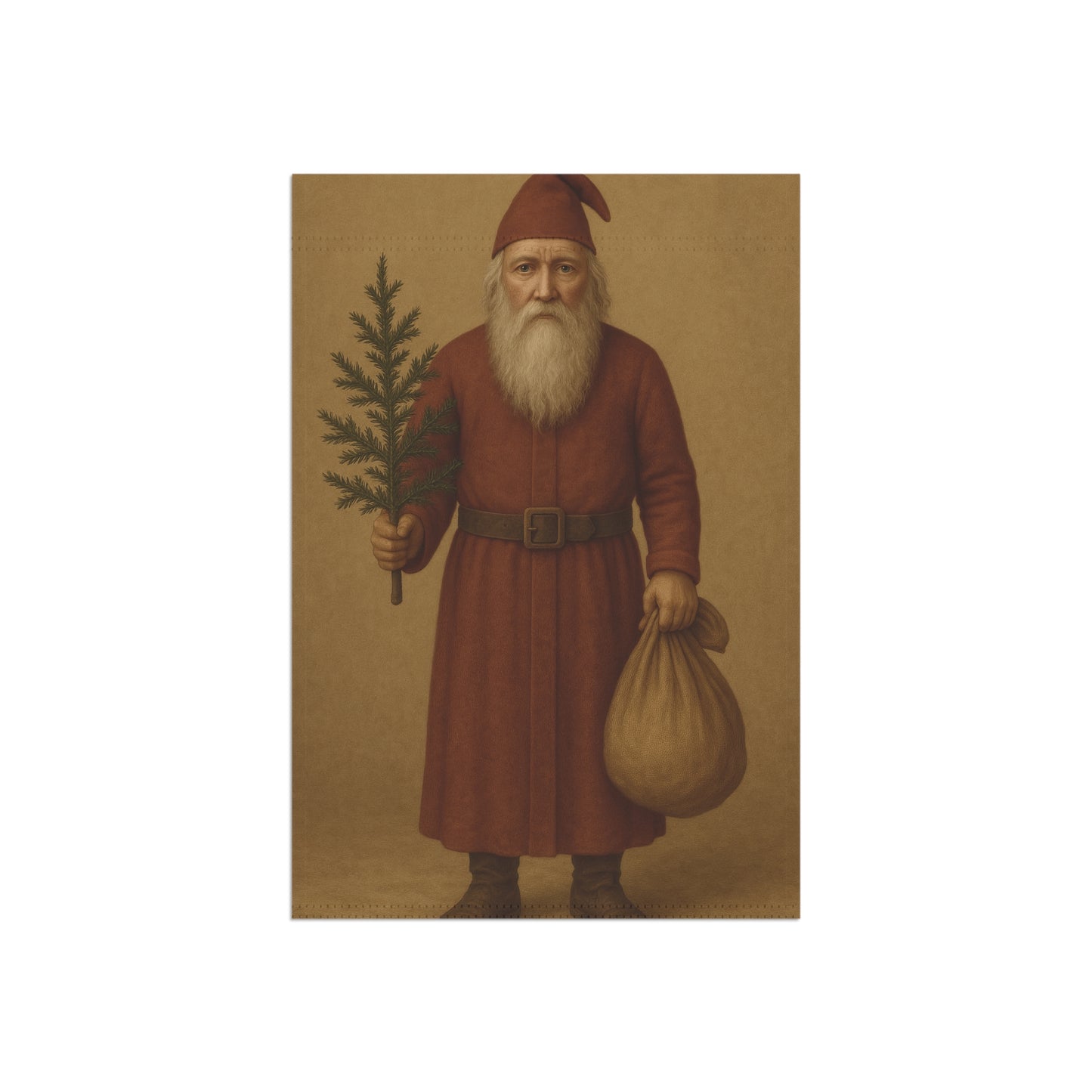 Christmas Garden Banner with Vintage Santa Design