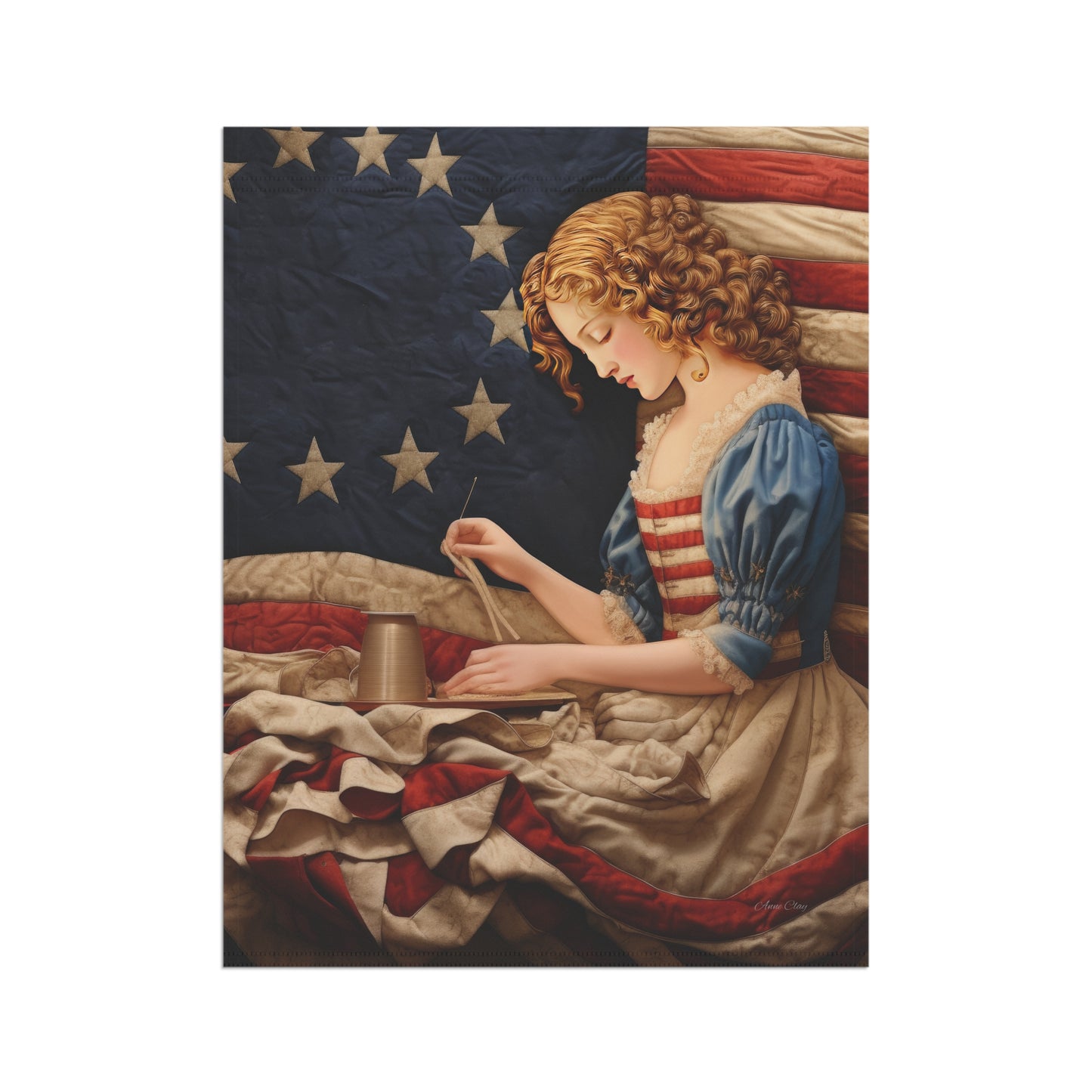 Needle Stitch Betsy Garden & House Banner