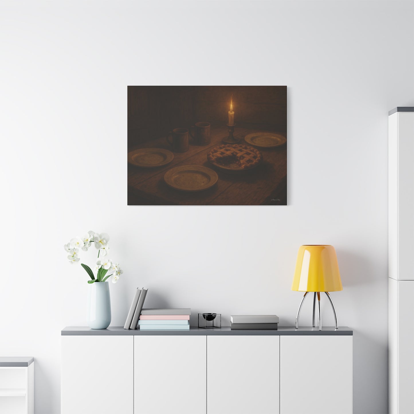 Warm Atmosphere Canvas Art for Home Decor, Cozy Wall Art, Kitchen Wall Decor, Rustic Photography, Gift for Homeowners