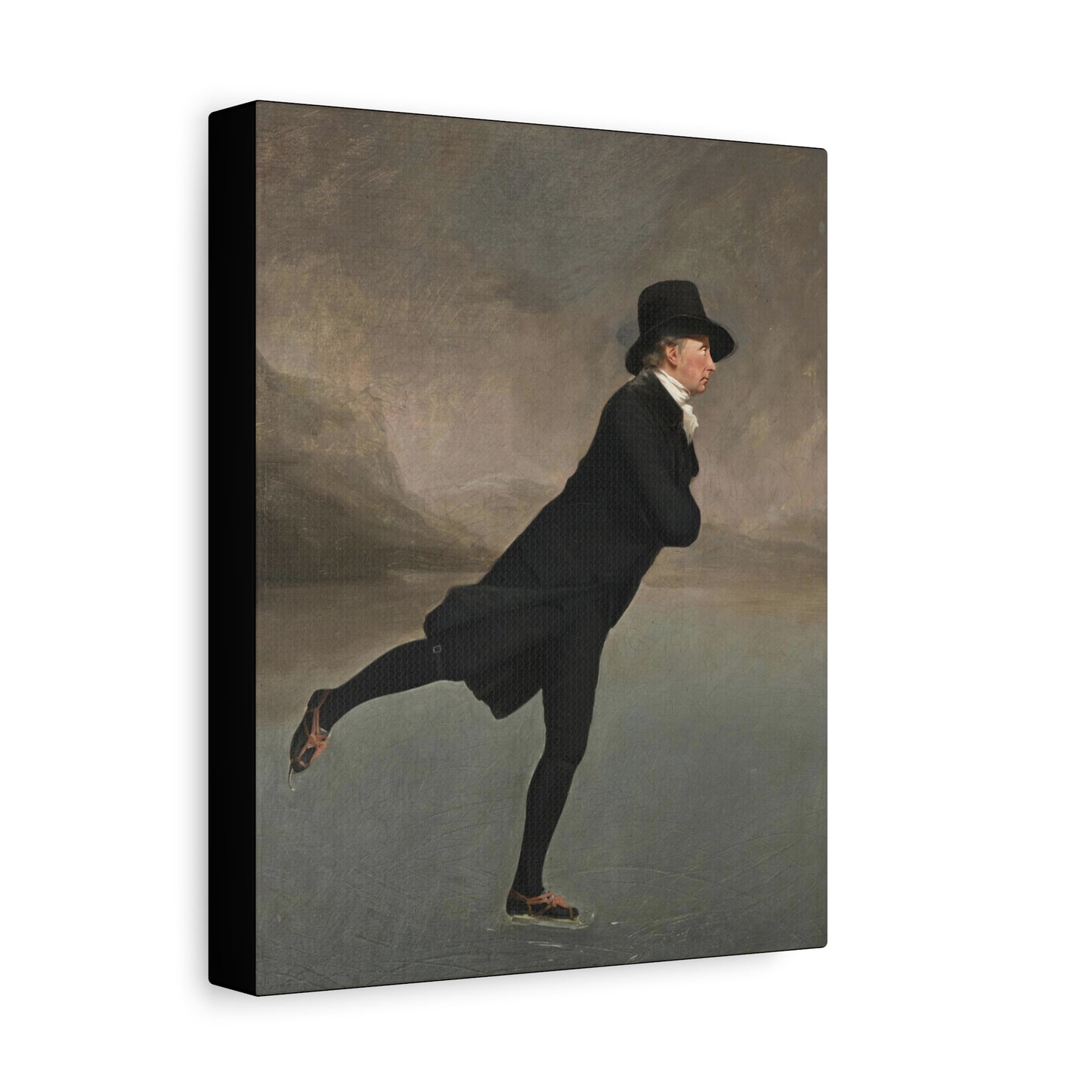 The Skating Reverend Vintage Ice Skating Canvas Wall Art – Classic Home Decor for Winter Lovers