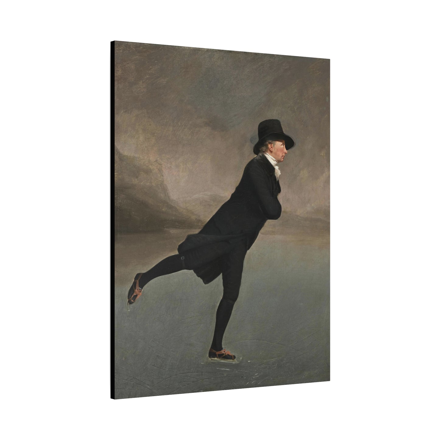 The Skating Reverend Vintage Ice Skating Canvas Wall Art – Classic Home Decor for Winter Lovers