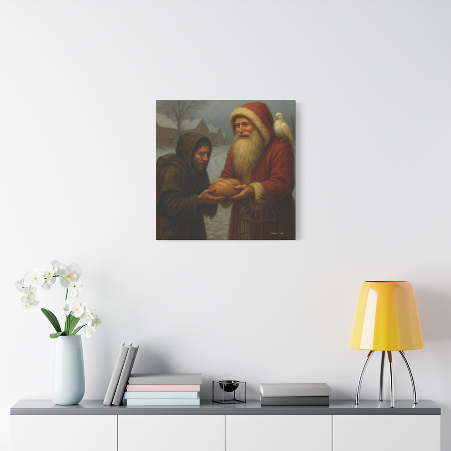 Sharing is Caring Santa Christmas Spirit Canvas Art