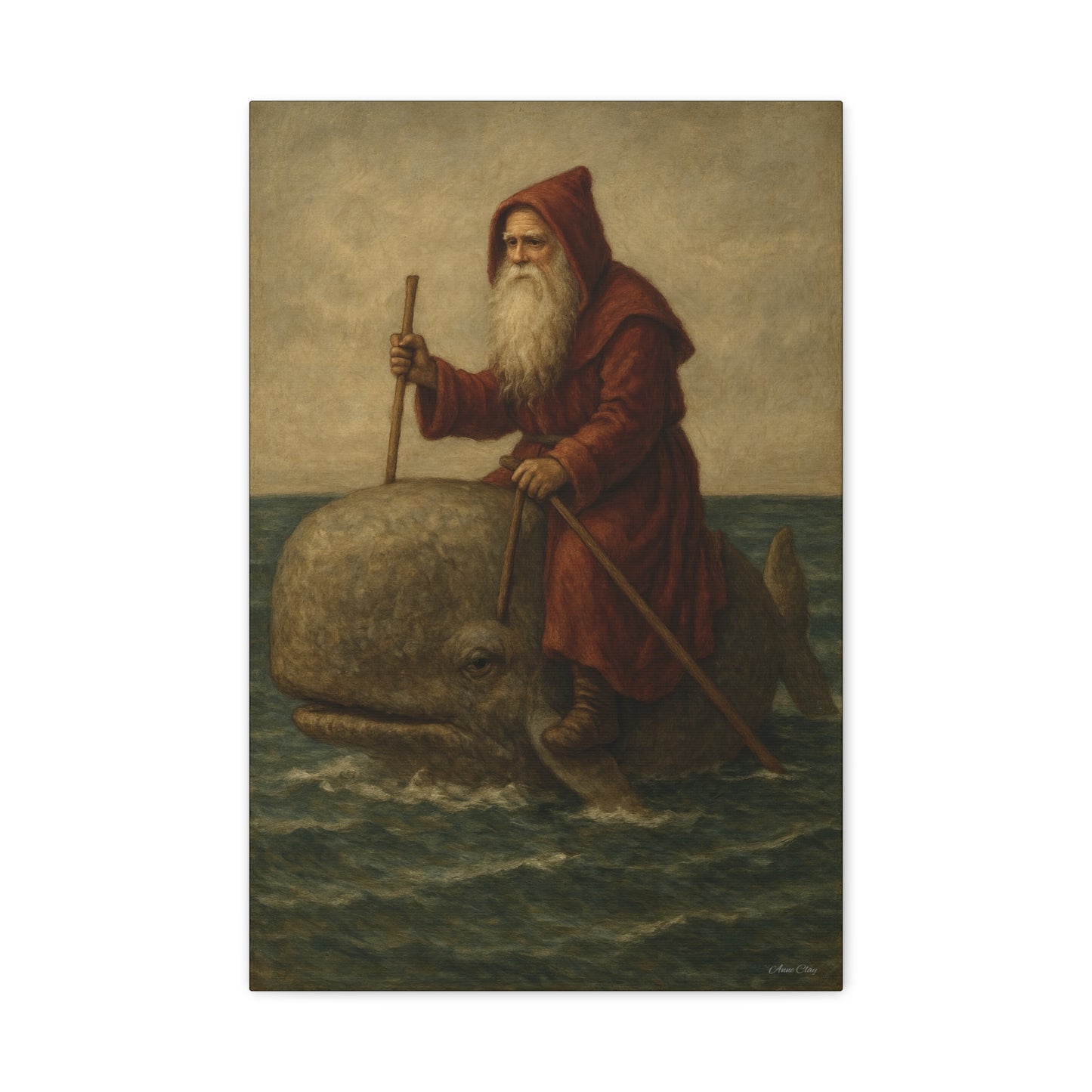 Whimsical Whale Art Canvas Print