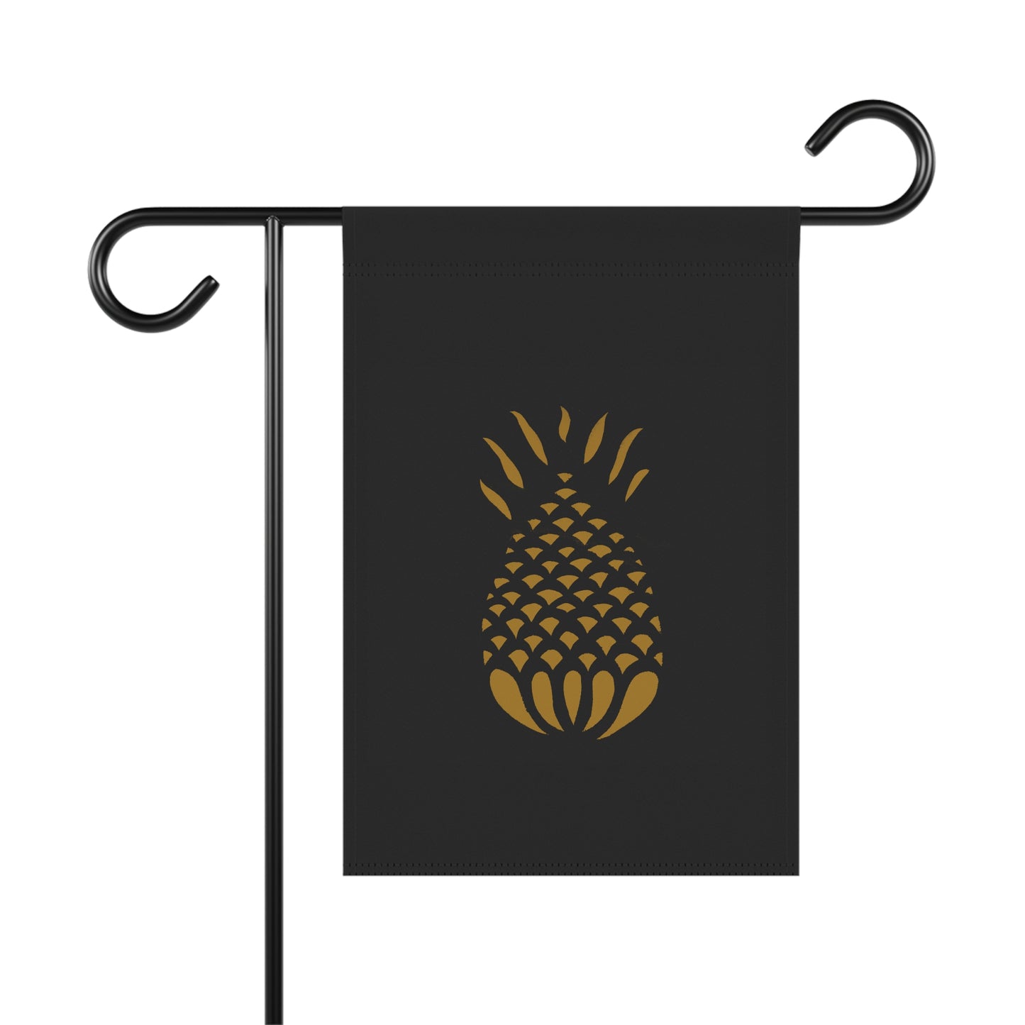 Mustard Pineapple on Black Garden & House Banner