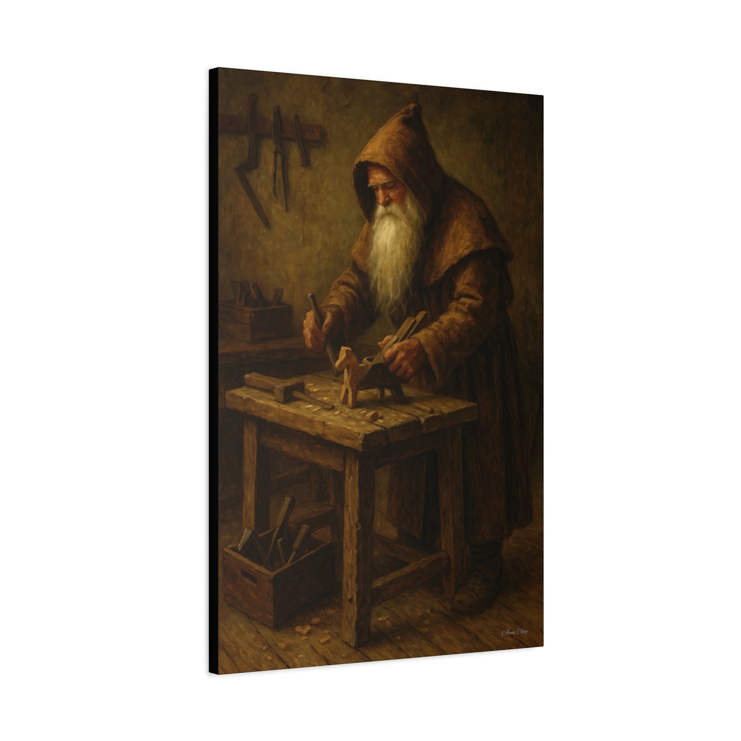 Craftsmanship Wall Art - Vintage Woodworker Canvas Print