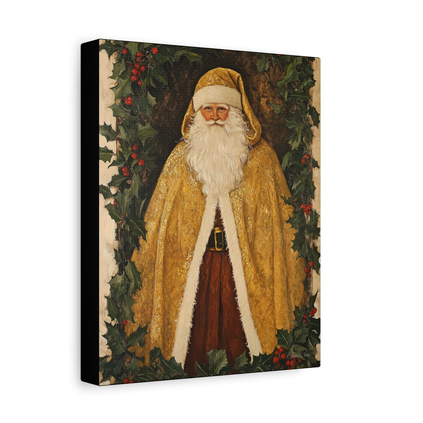Snuggly Santa Matte Canvas, Stretched, 1.25"