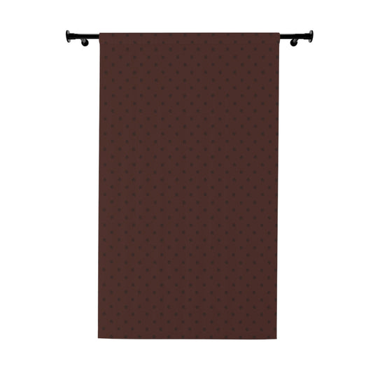 Black Petals on Maroon Window Curtains (1 Piece)