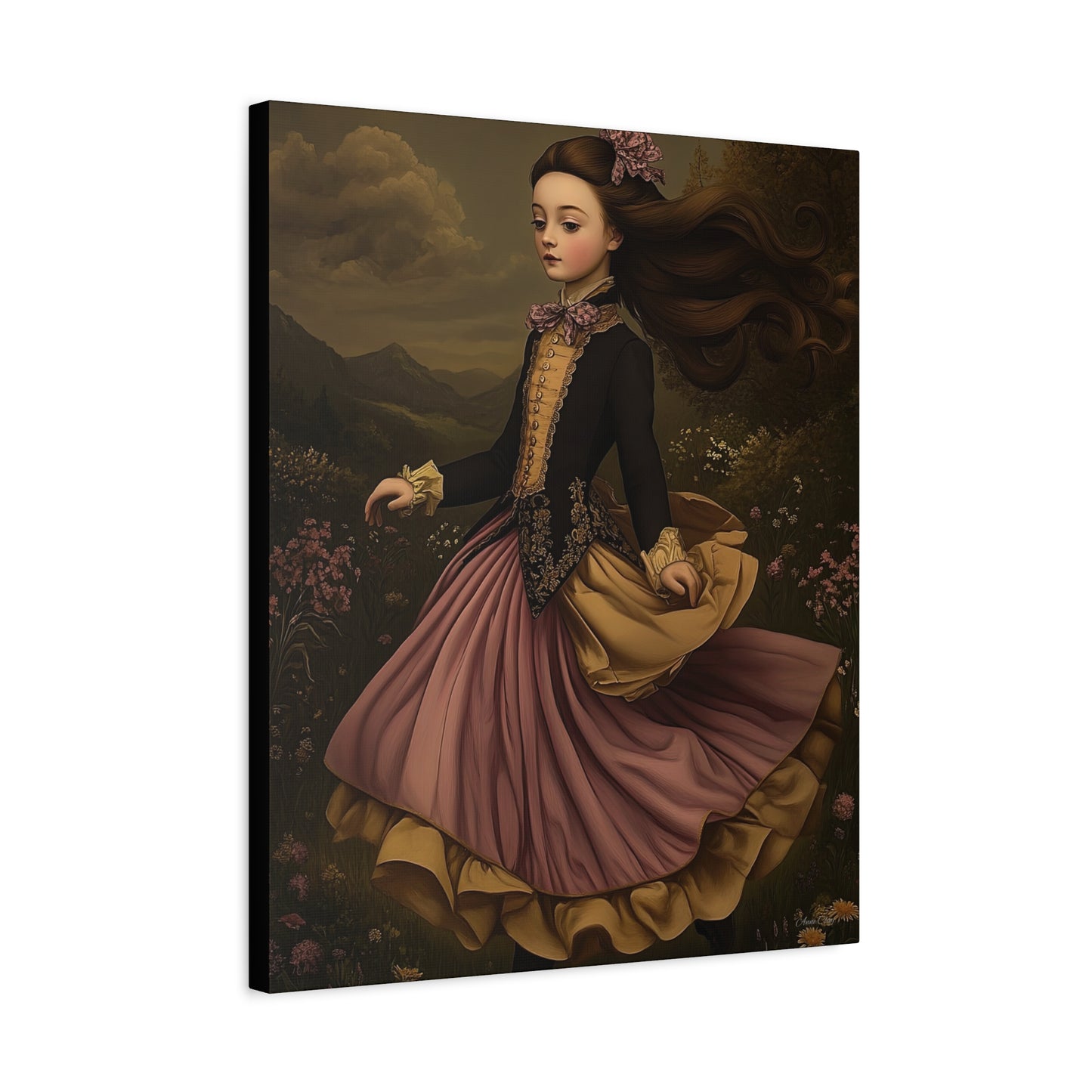 Stretched Canvas Wall Art - Ethereal Dancing Girl, Vintage Home Decor, Whimsical Art for Living Room, Unique Gift for Her, Enchanting [...]