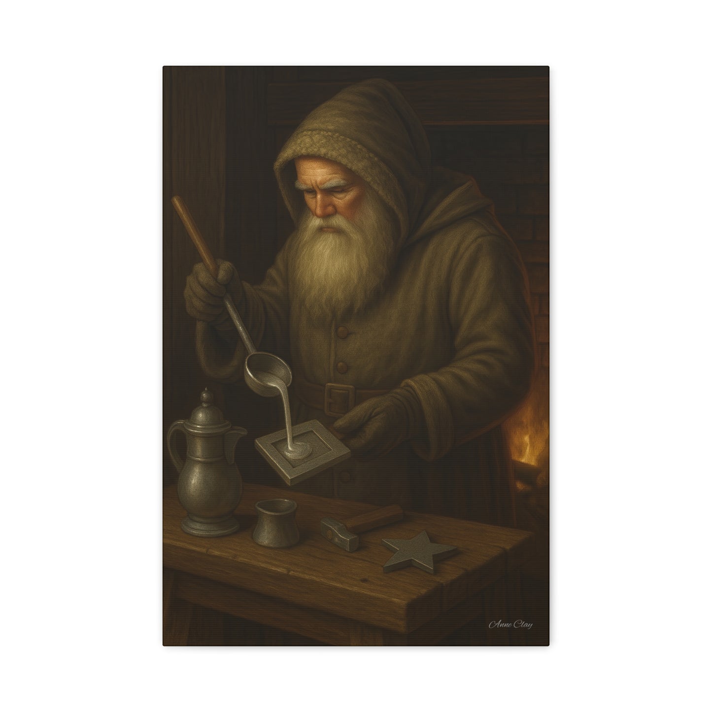 Artistic Matte Canvas Print - Mystic Blacksmith Design