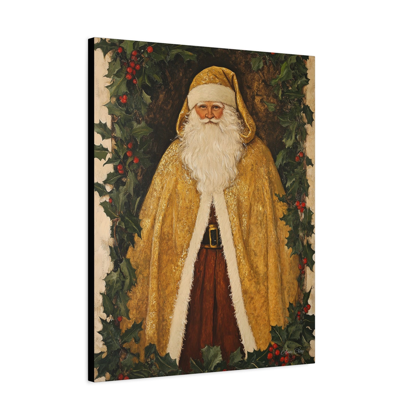 Snuggly Santa Matte Canvas, Stretched, 1.25"