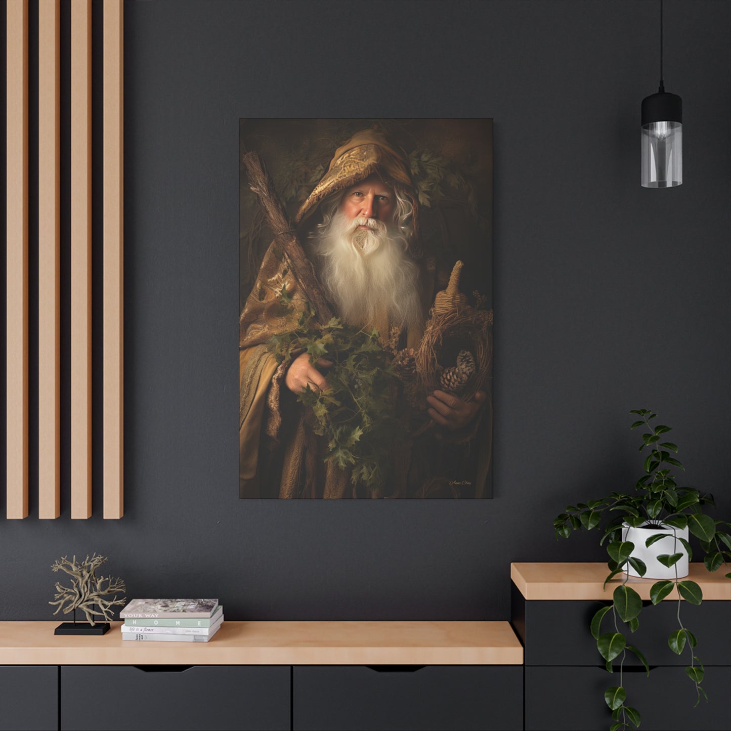 Forest Santa Matte Canvas, Stretched, 1.25"