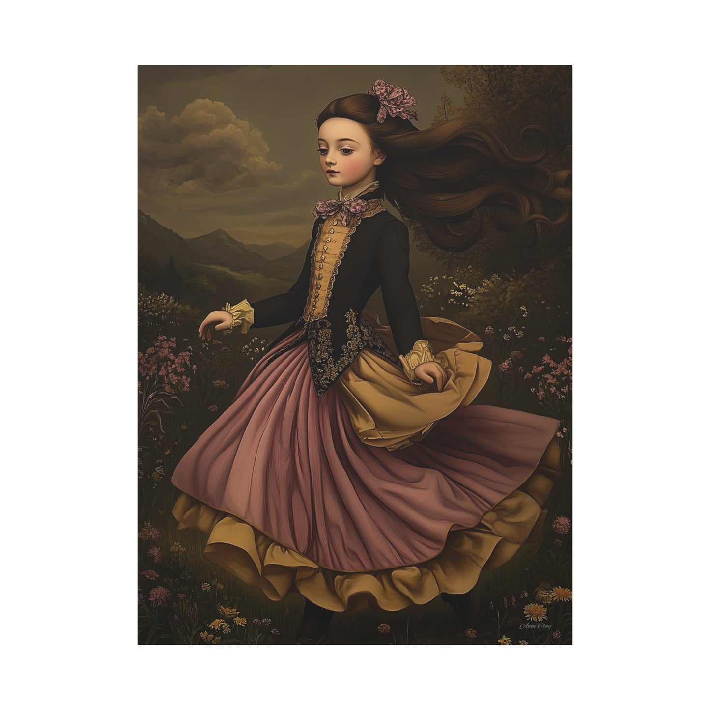 Stretched Canvas Wall Art - Ethereal Dancing Girl, Vintage Home Decor, Whimsical Art for Living Room, Unique Gift for Her, Enchanting [...]