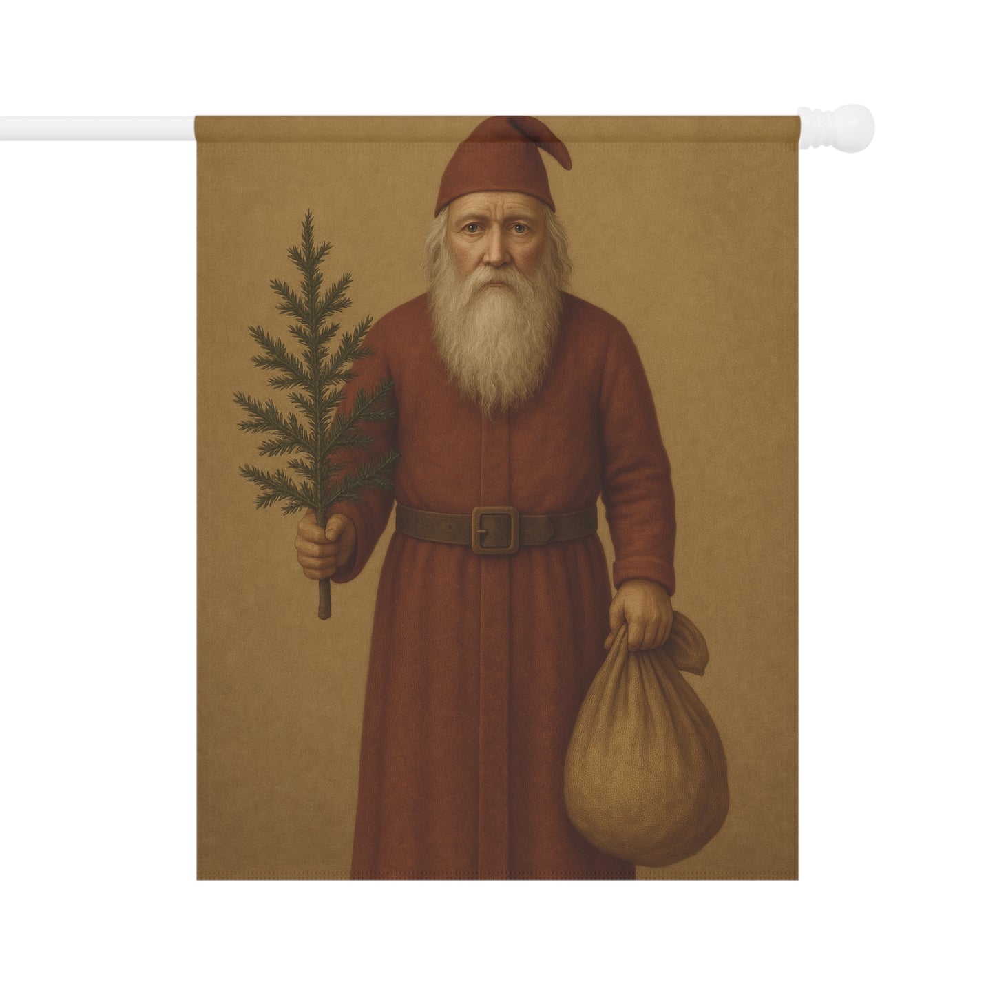 Christmas Garden Banner with Vintage Santa Design