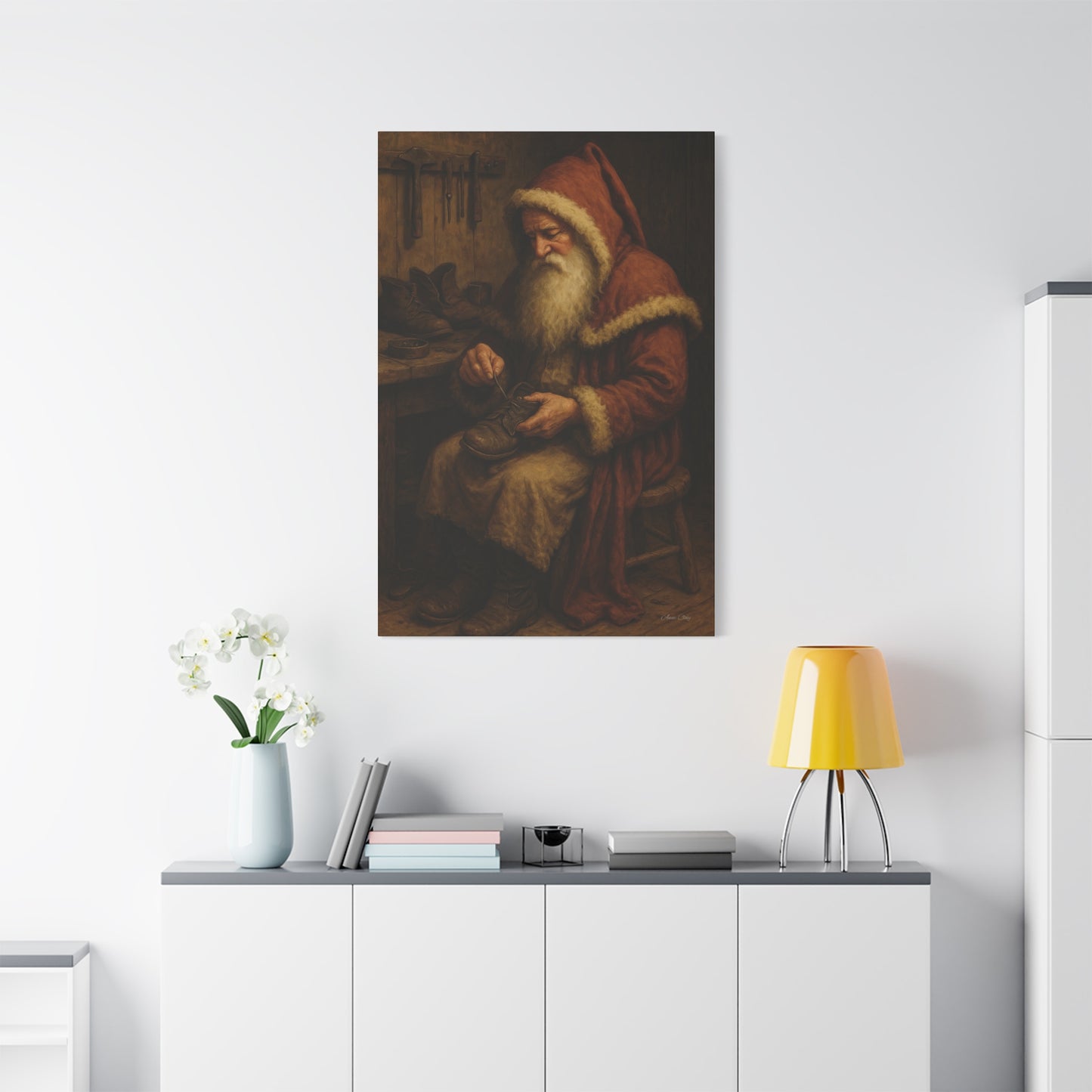 Santa's Workshop Matte Canvas Wall Art