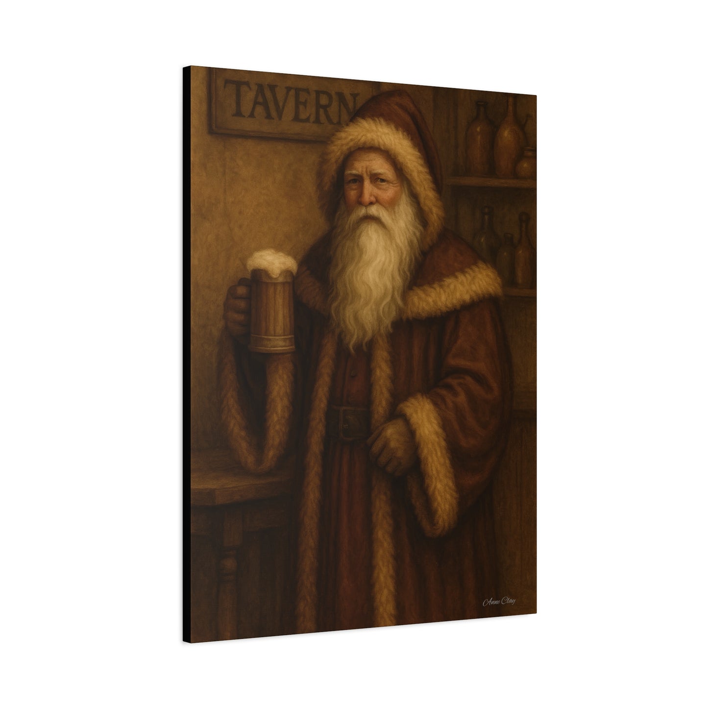 Santa Claus Tavern Canvas Art