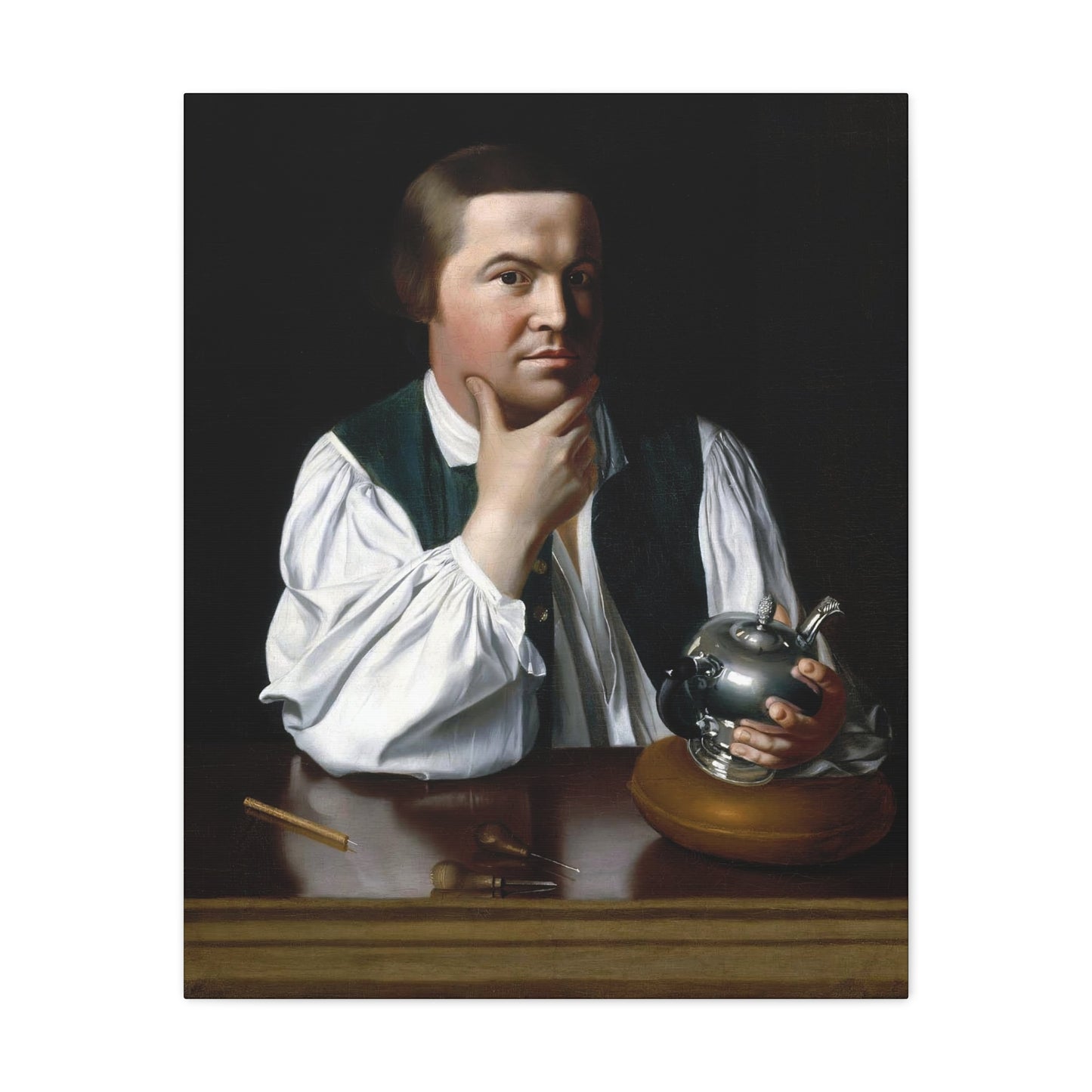 Paul Revere Historical Portrait Canvas Art - Vintage Decor for Home and Office
