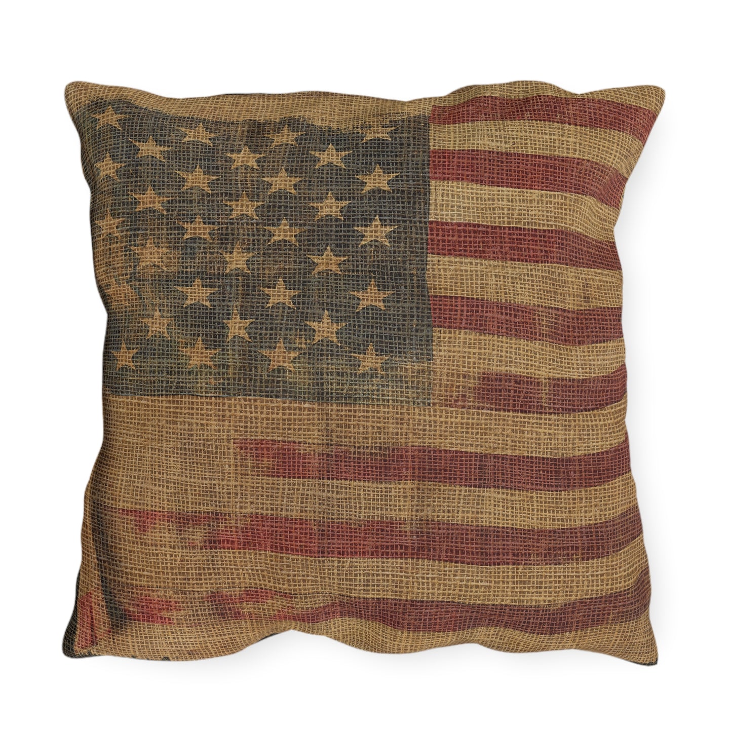 Flag Primitive Outdoor Pillows