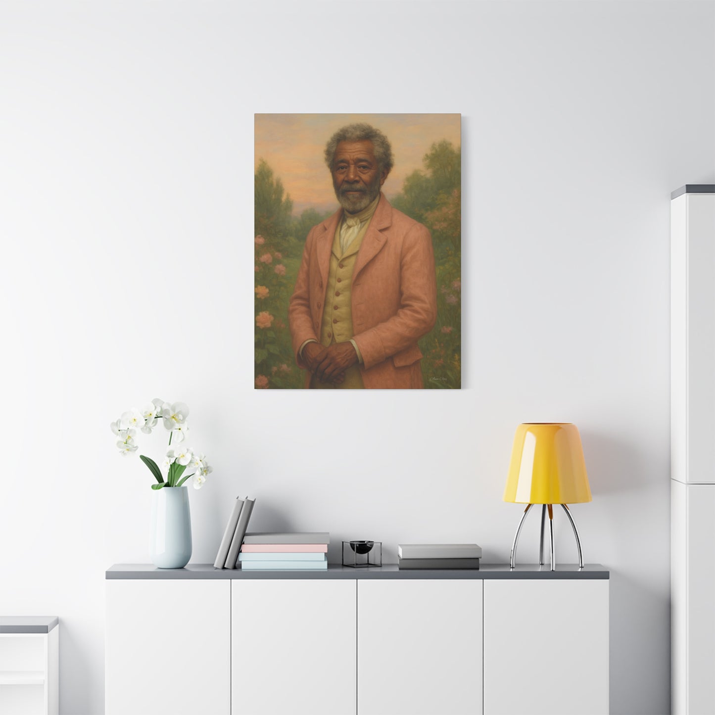 Elegant Stretched Canvas Art Print, Historical Portrait, Home Decor, Gift for History Lovers, Gallery Wall Art