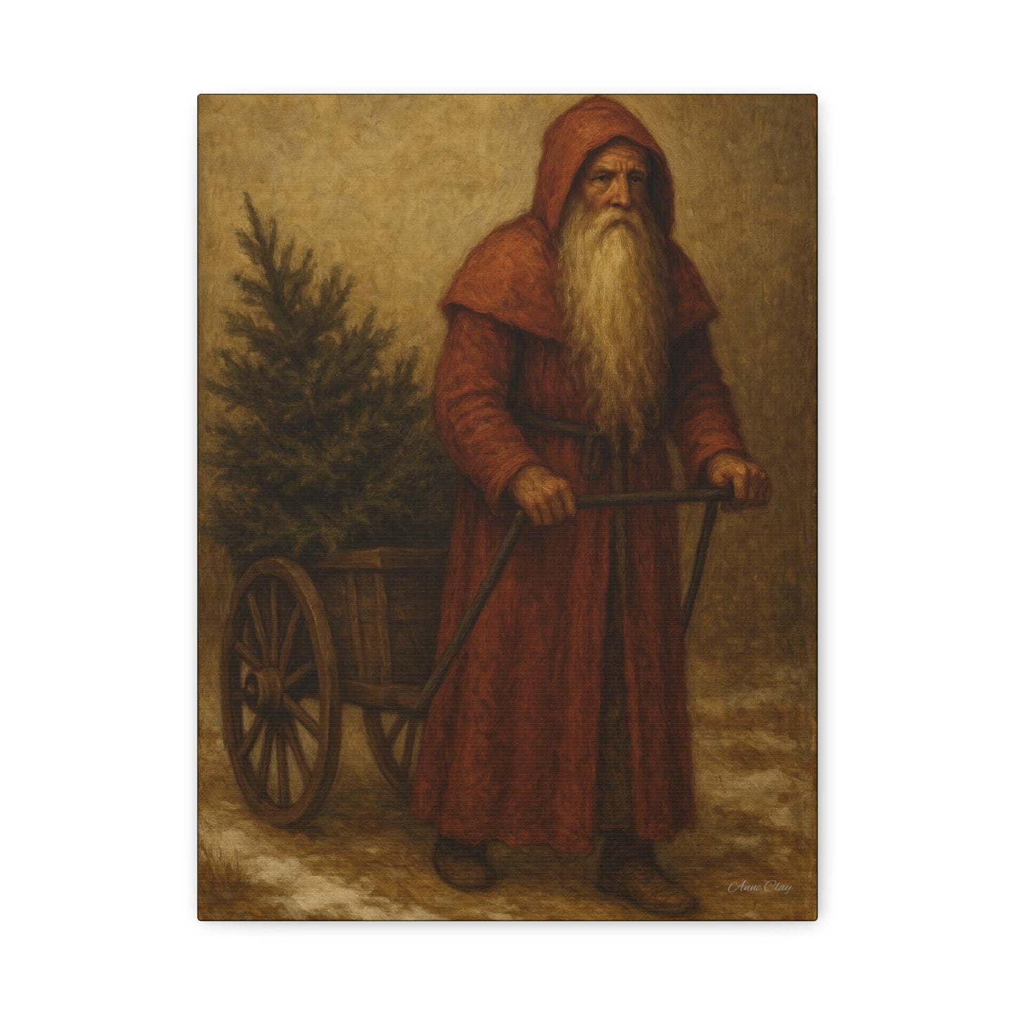 Rustic Santa Canvas Wall Art