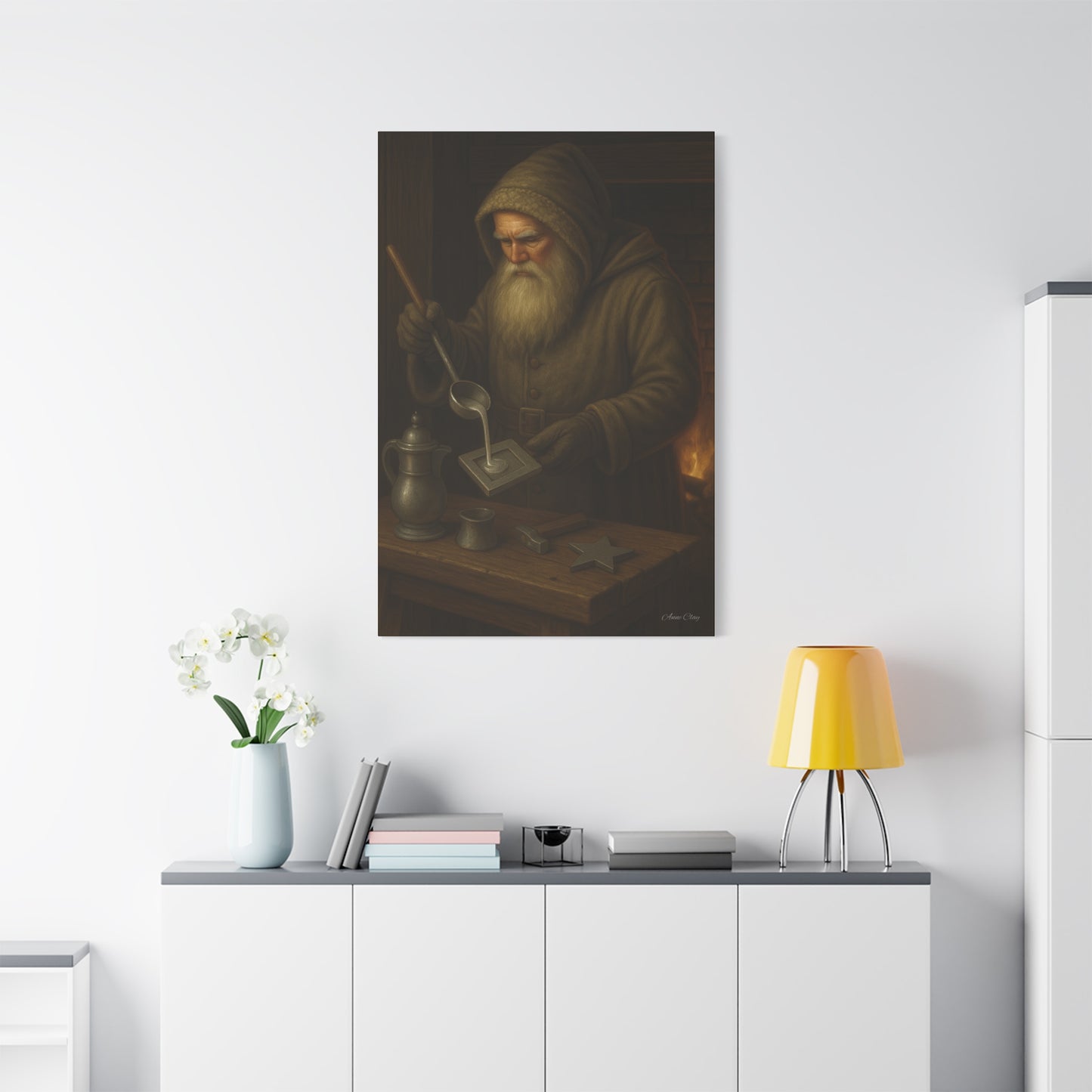 Artistic Matte Canvas Print - Mystic Blacksmith Design