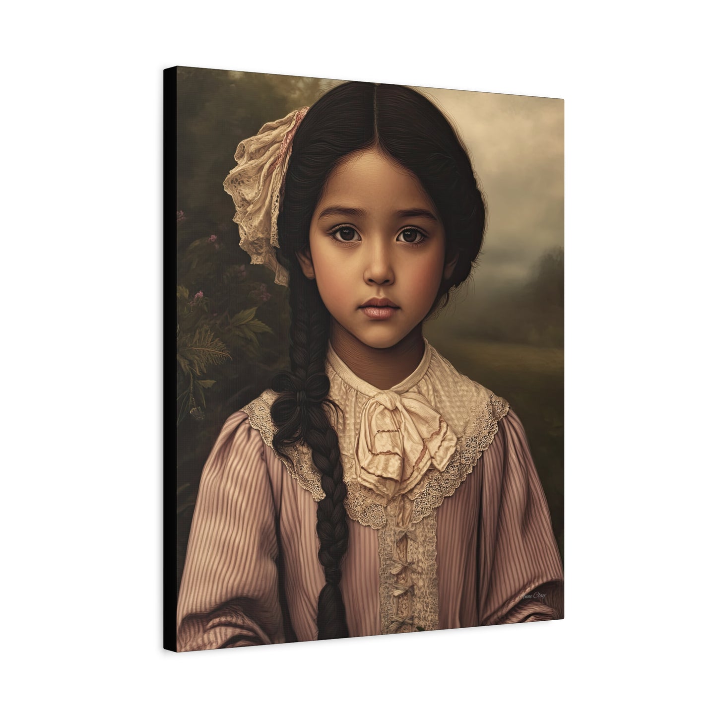 Matte Canvas Wall Art, Vintage Portrait Decor, Soft Aesthetic Home Decor, Gift for Art Lovers, Unique Room Decor