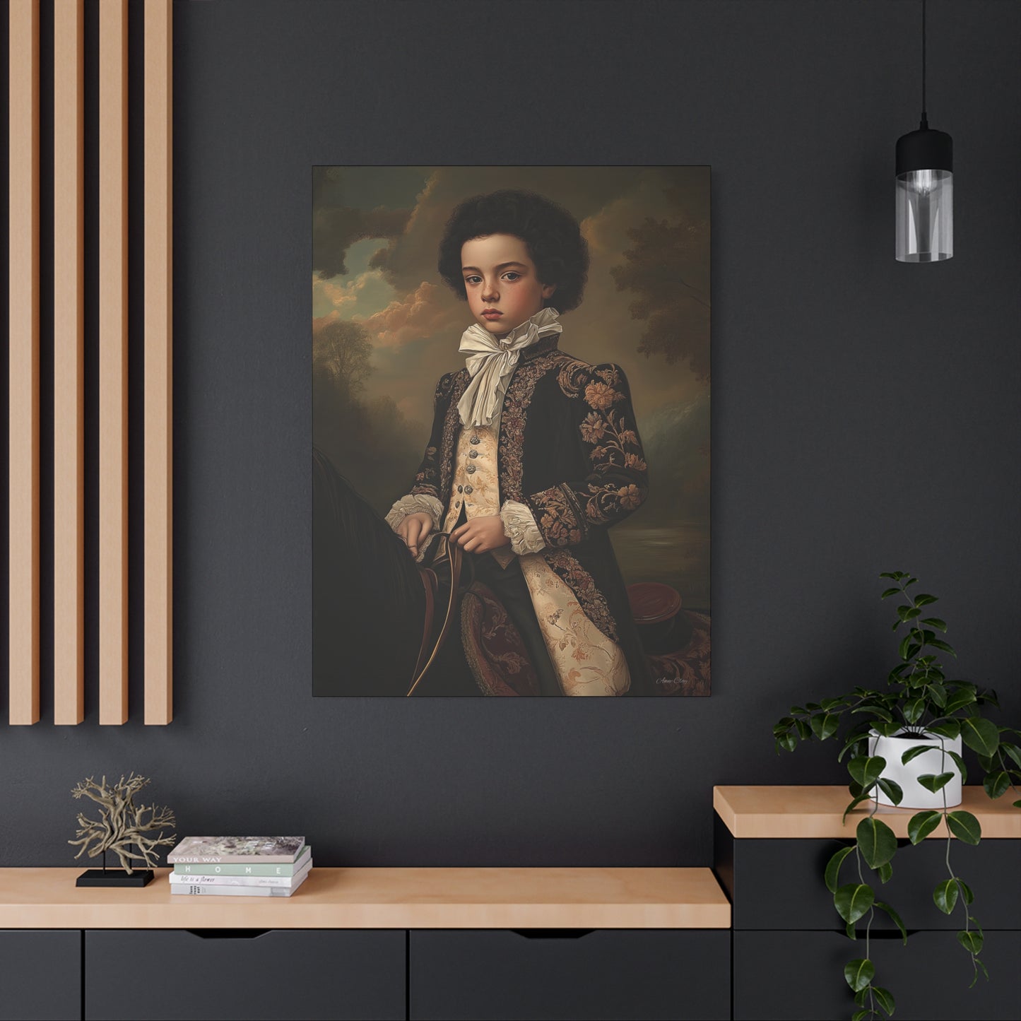 Vintage Portrait Canvas Print, Wall Art, Home Decor, Gift for Art Lovers, Classic Decor, Renaissance Style Artwork