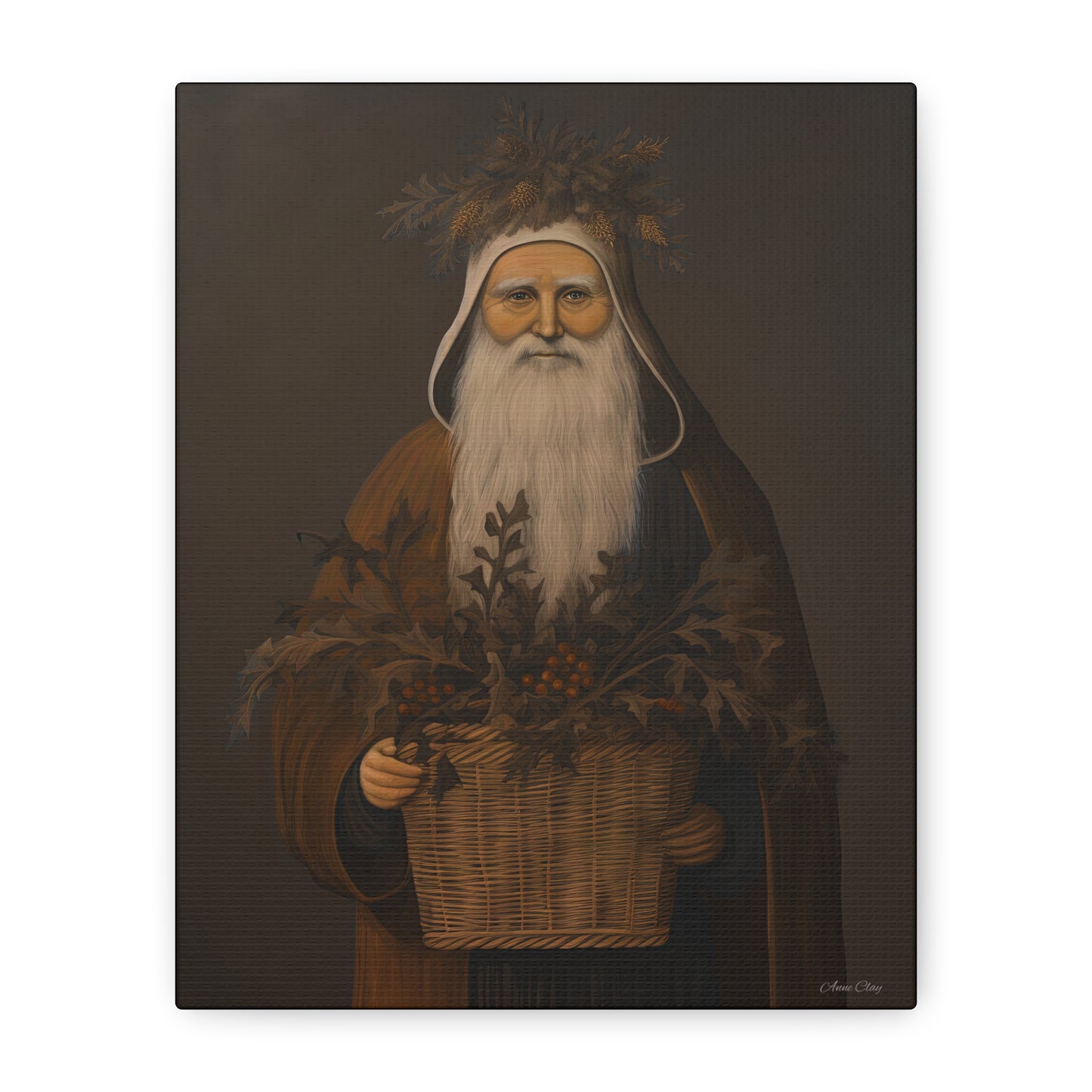 Muted Colonial Santa Matte Canvas, Stretched, 1.25"