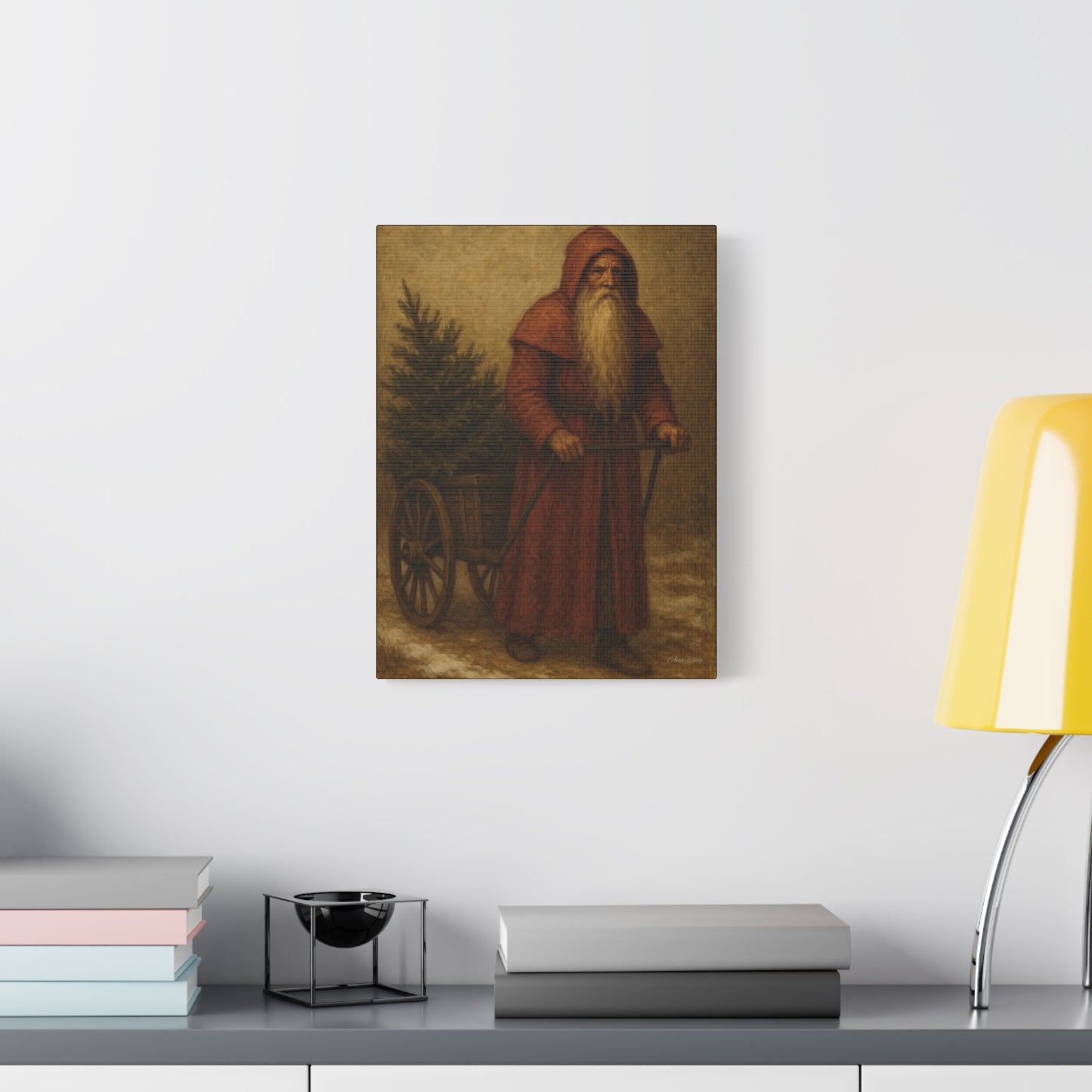 Rustic Santa Canvas Wall Art