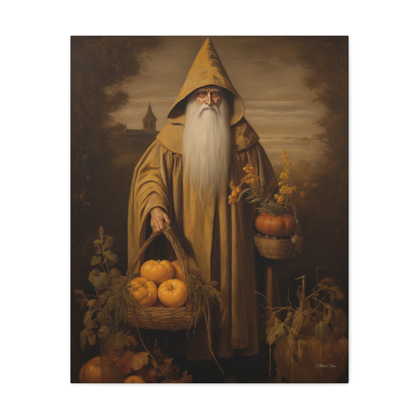 Pumpkin Santa Matte Canvas, Stretched, 1.25"