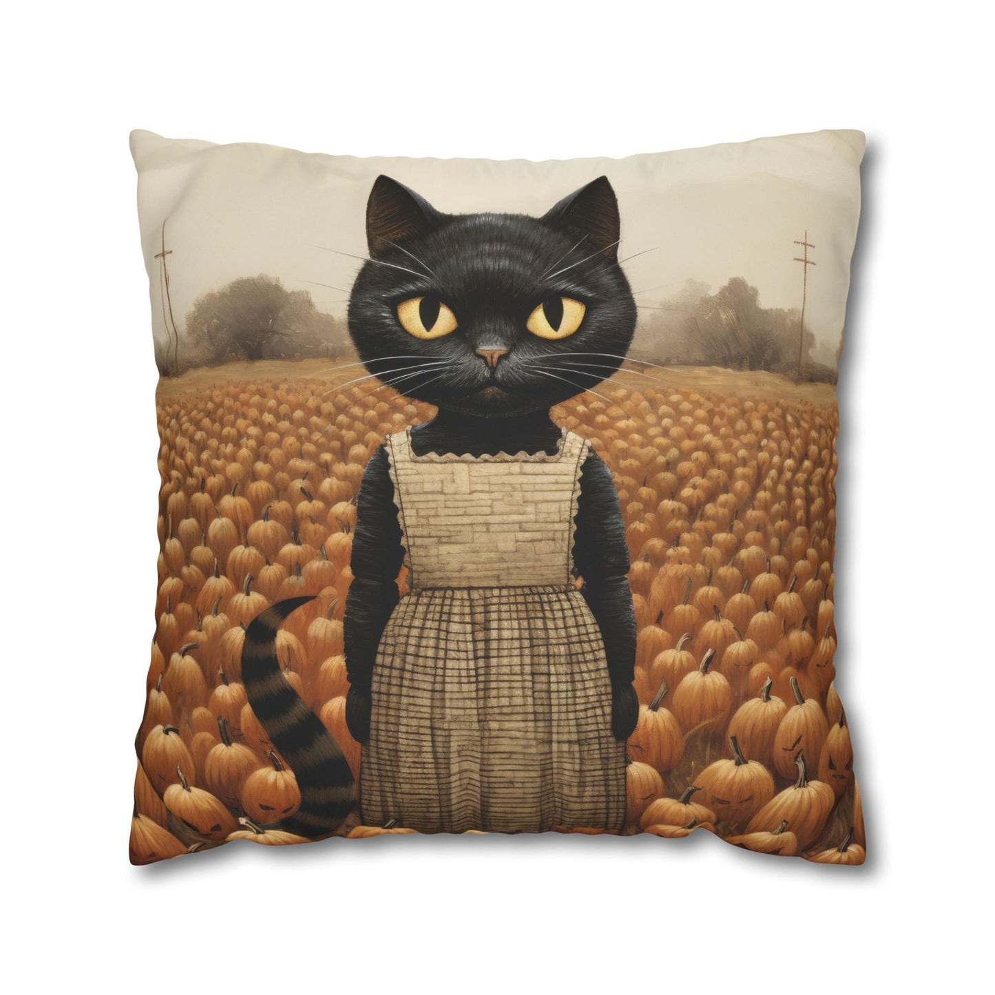 Kitty Boo Boo Square Poly Canvas Pillowcase