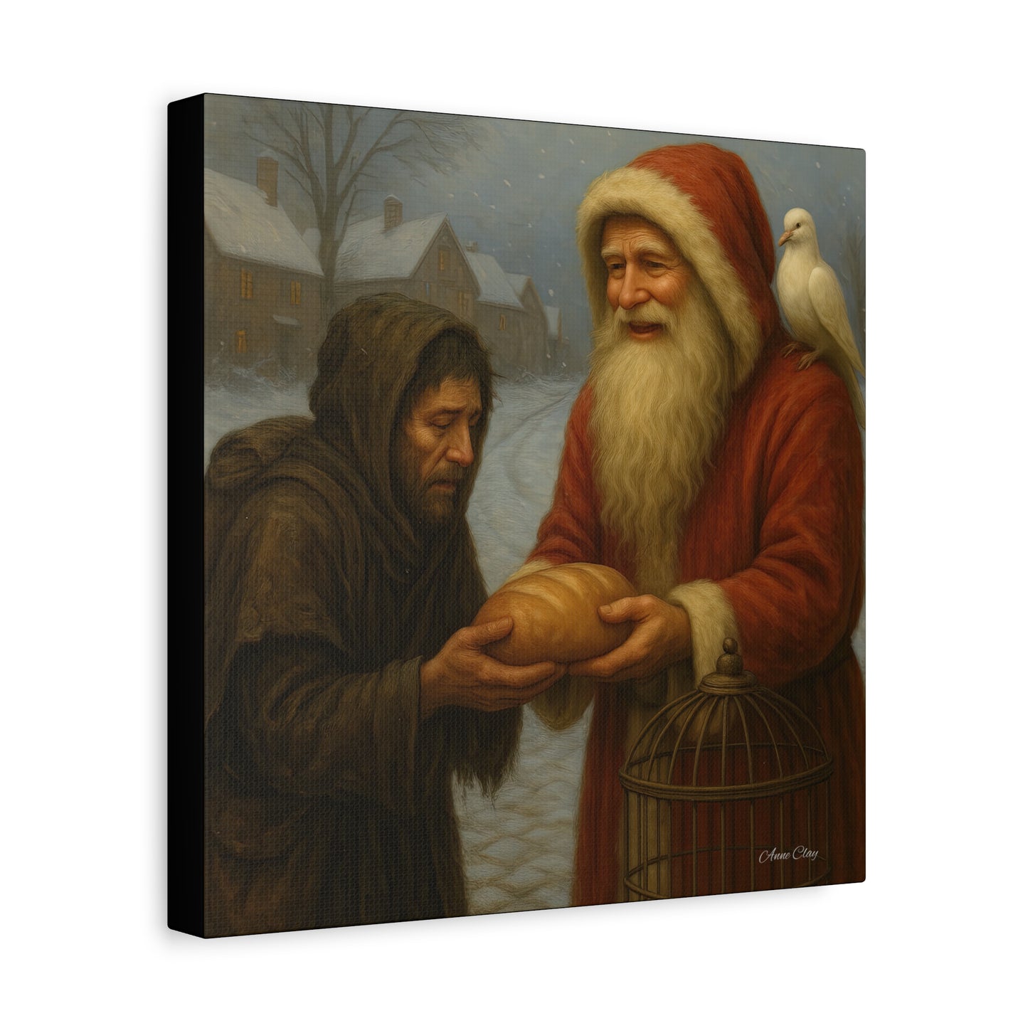 Sharing is Caring Santa Christmas Spirit Canvas Art