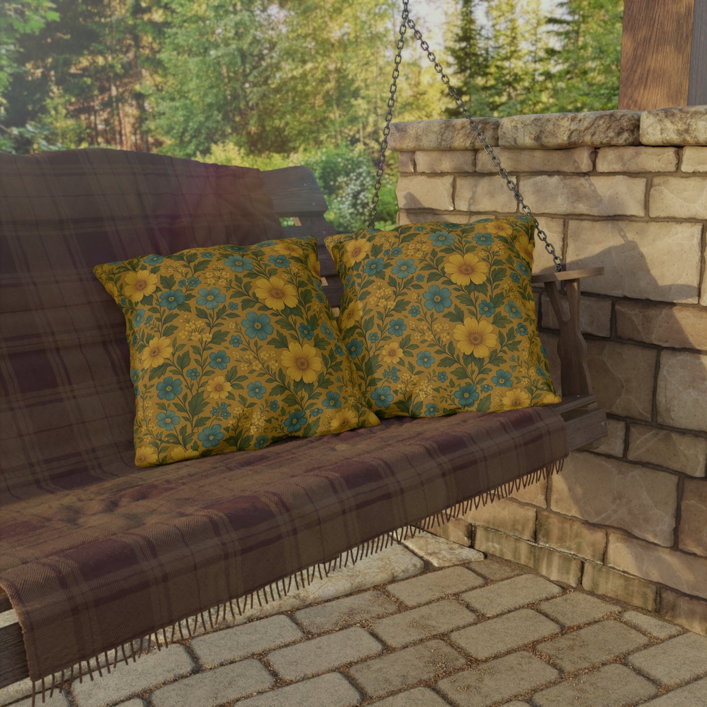 Botanical Outdoor Pillows | Floral Throw Cushions, Garden Decor, Patio Accessories, Spring Home Decor, Cozy Outdoor Seating