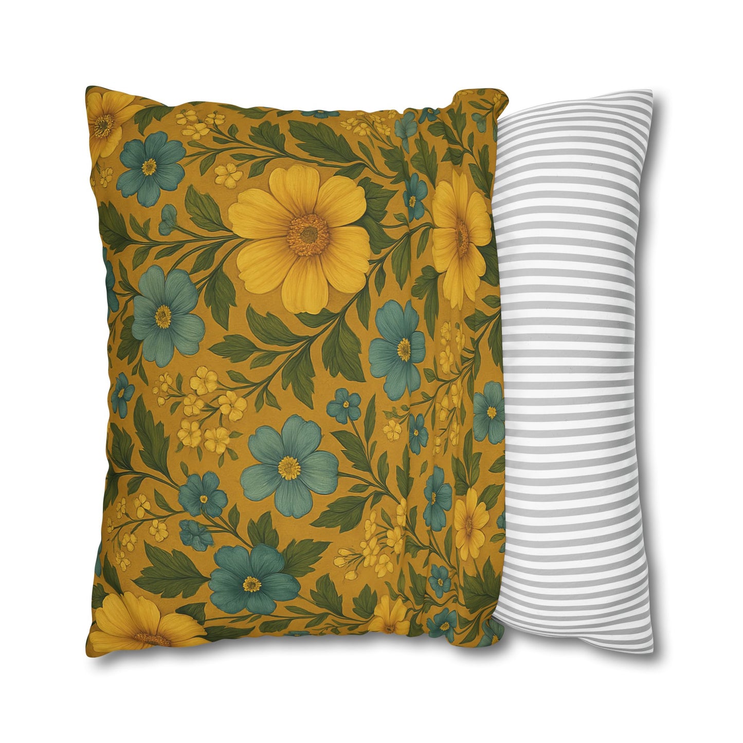 Bohemian Floral Pillowcase Cover, Cozy Home Decor, Vintage Style, Gift for Her, Spring Vibes, Couch Accessory, Cottagecore Throw