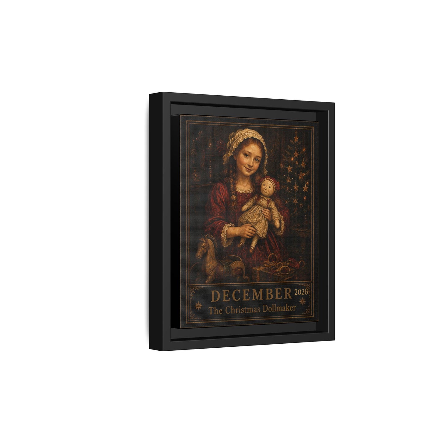 Framed Matte Canvas Print — "December: The Christmas Dollmaker"FLINT HOUSE COLLECTIONS
