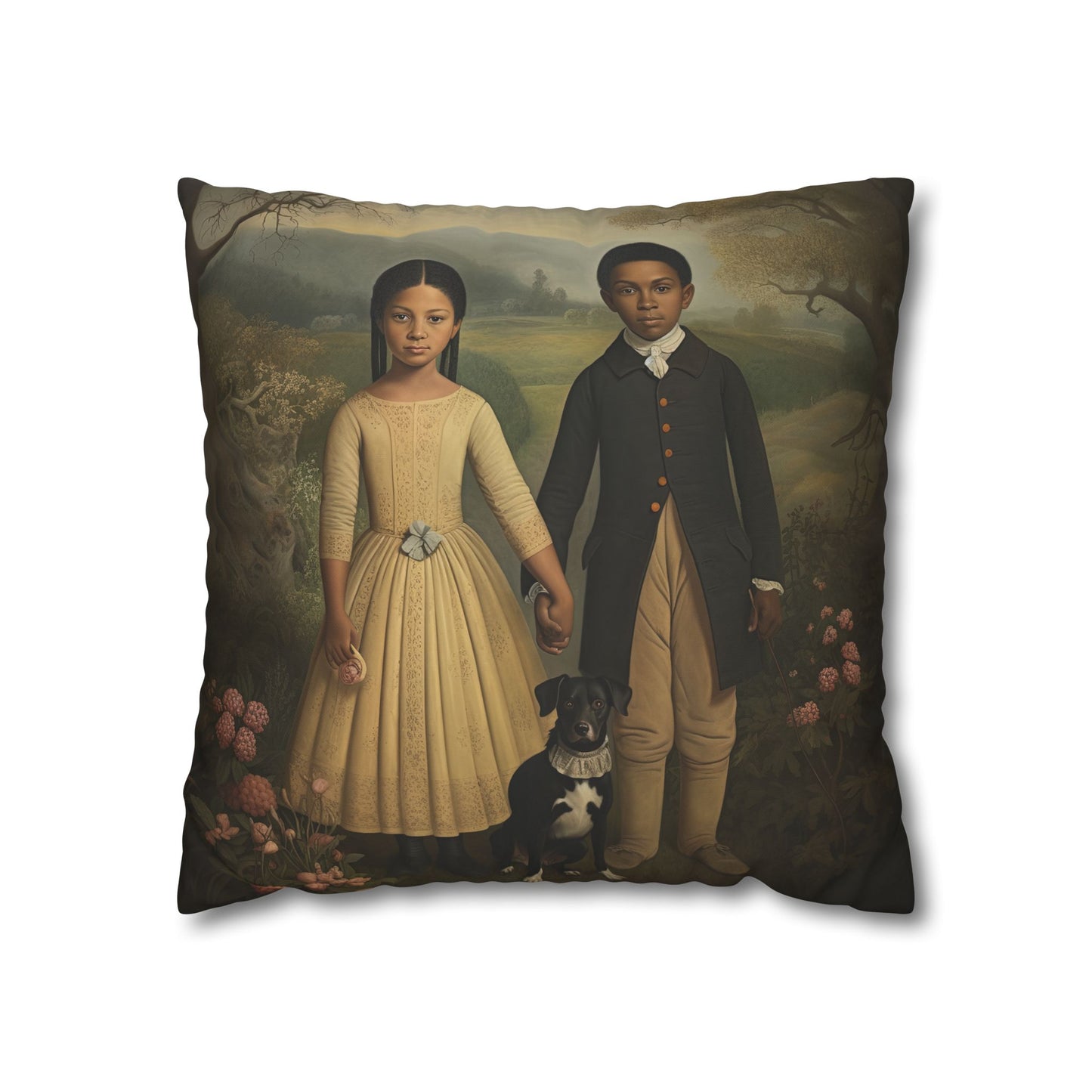 The Twins Square Poly Canvas Pillowcase