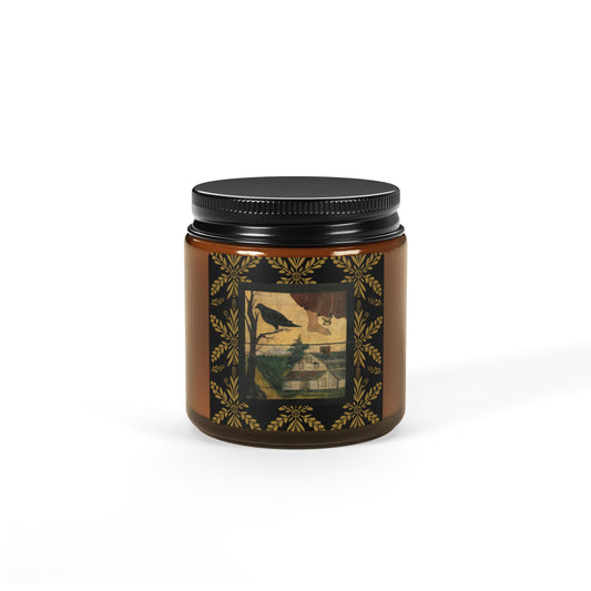 Crow's Foot Inn Scented Soy Candle (Multi-Size, Amber Jar)