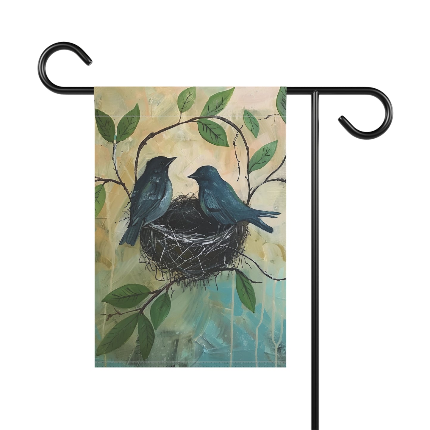 Birds in a Nest Garden & House Banner