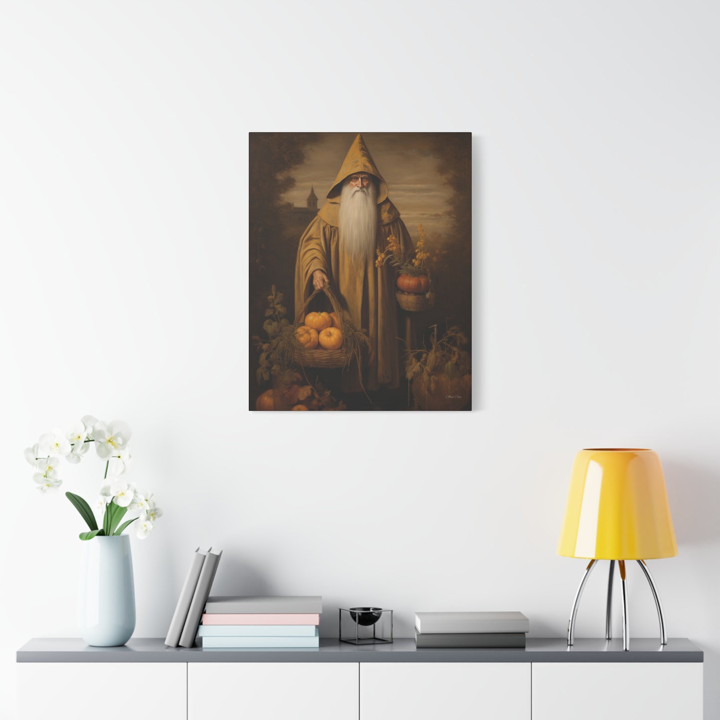 Pumpkin Santa Matte Canvas, Stretched, 1.25"