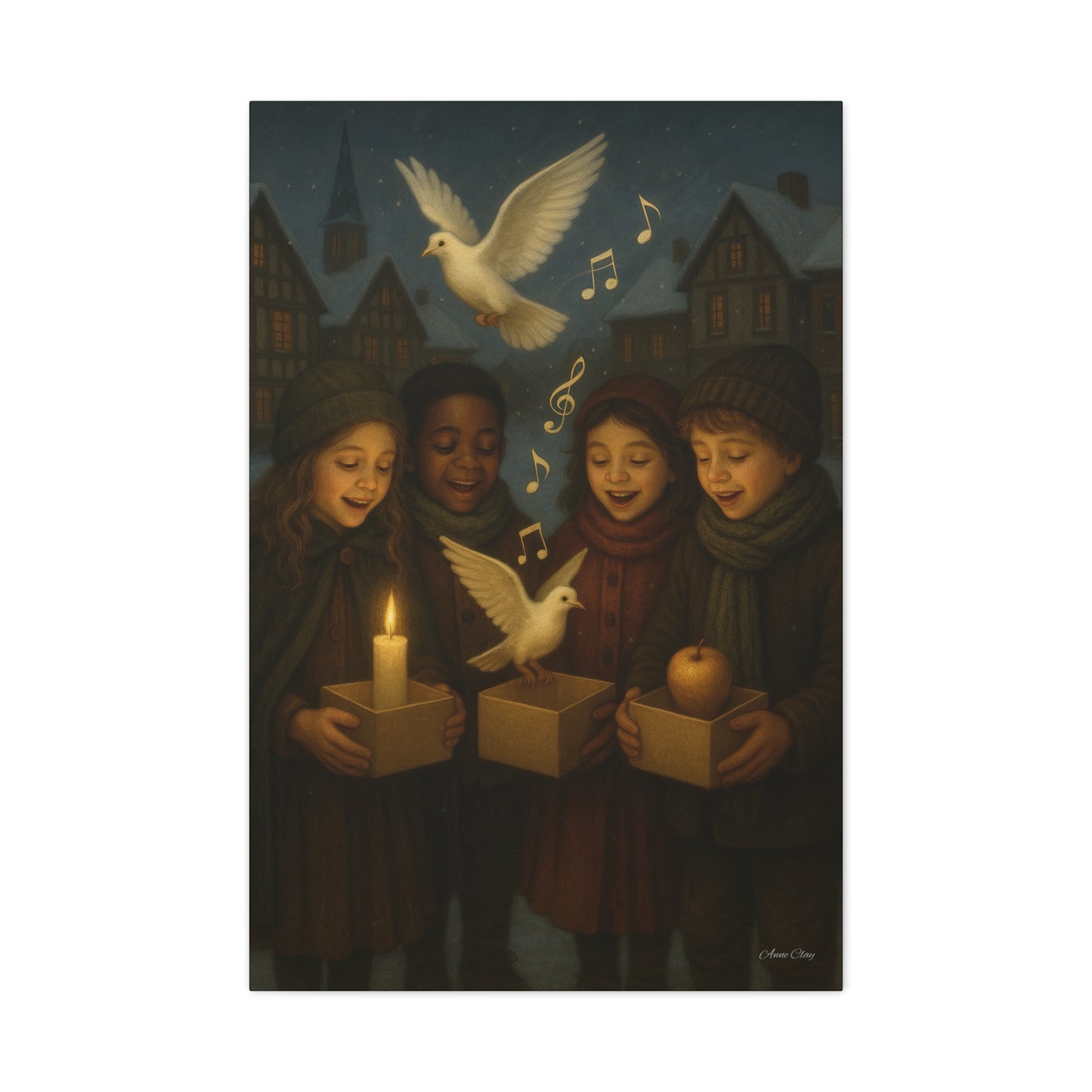 Spirit of Christmas, Share the Sound of Peace Holiday Cheer Canvas Art