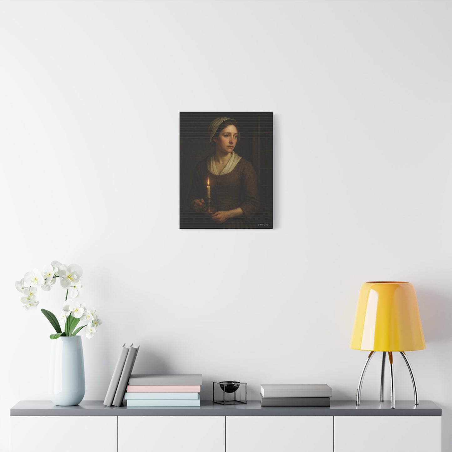 Candlelight Portrait Matte Canvas Print — Stretched Wall Art
