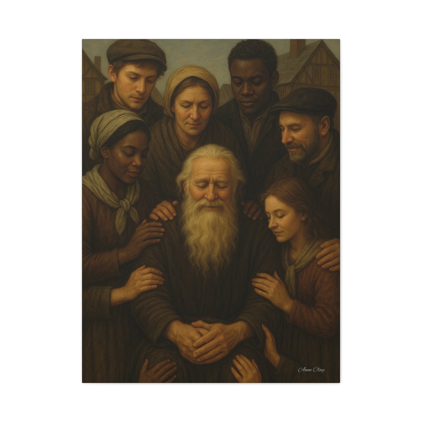 Humble Santa, Spirit of Christmas, Servanthood,  Canvas Print