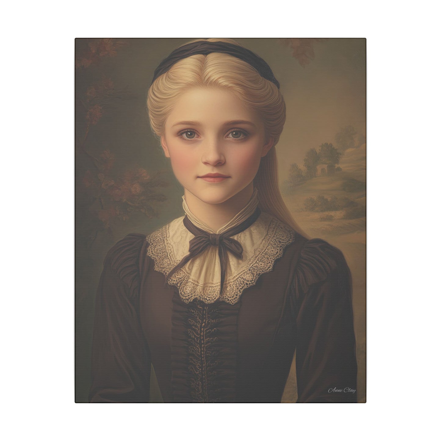 Elegant Girl Matte Stretched Wall Art