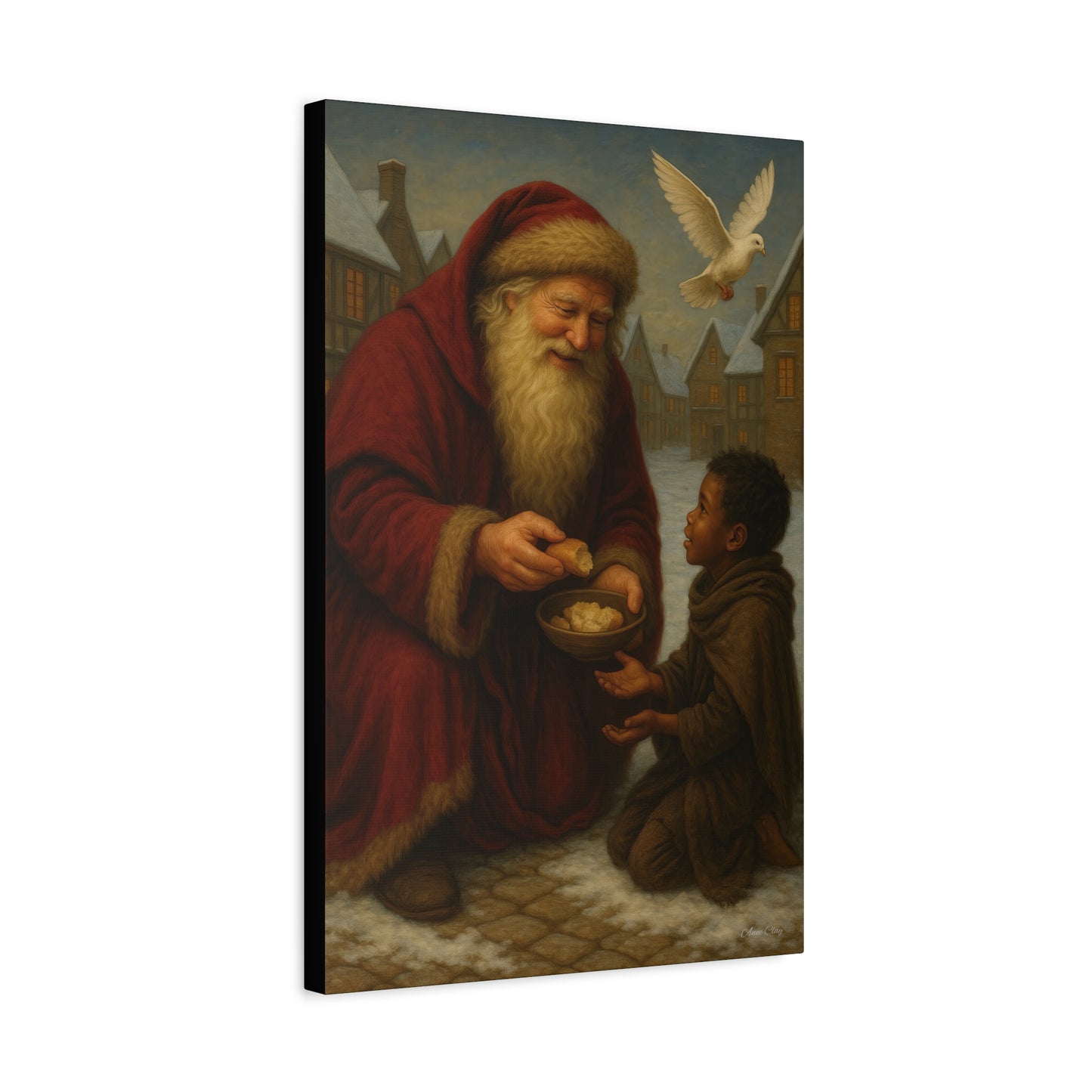Spirit of Christmas Santa Giving Joy Canvas Print