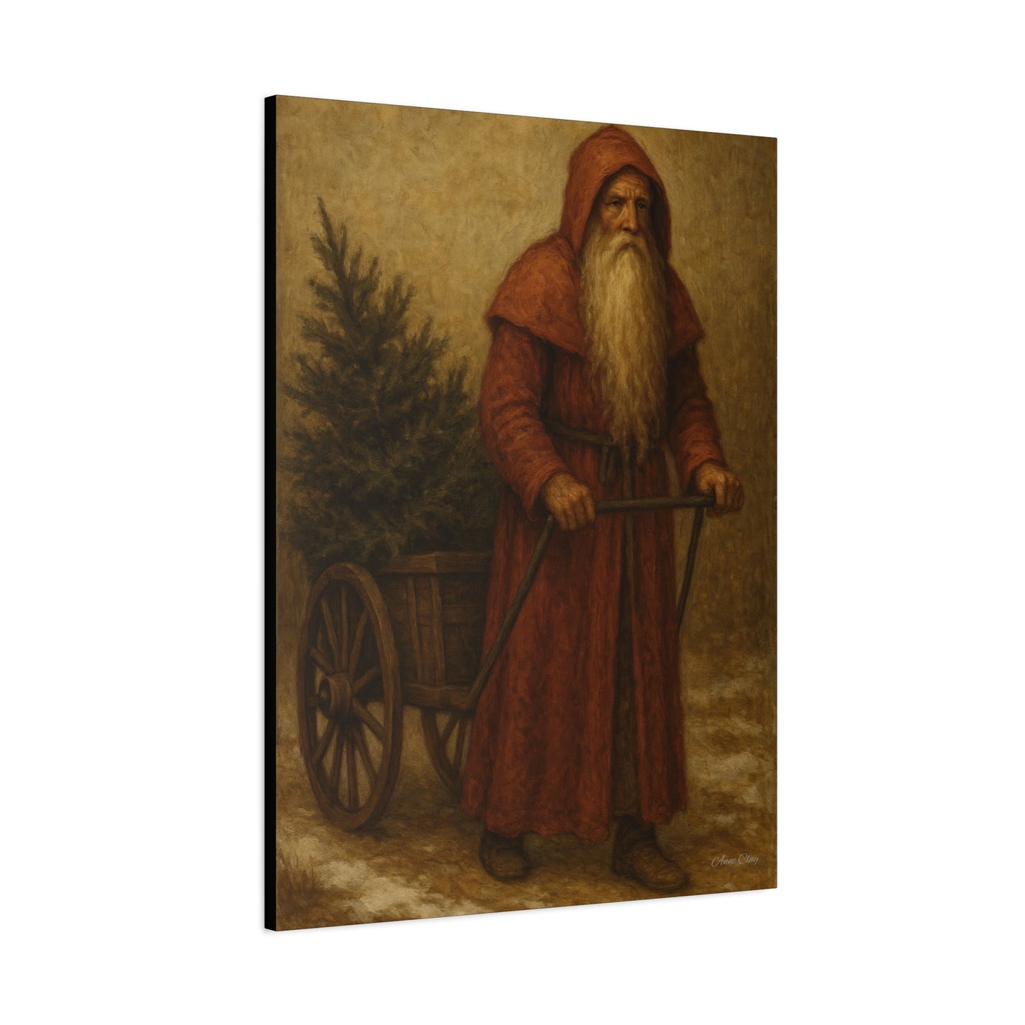Rustic Santa Canvas Wall Art